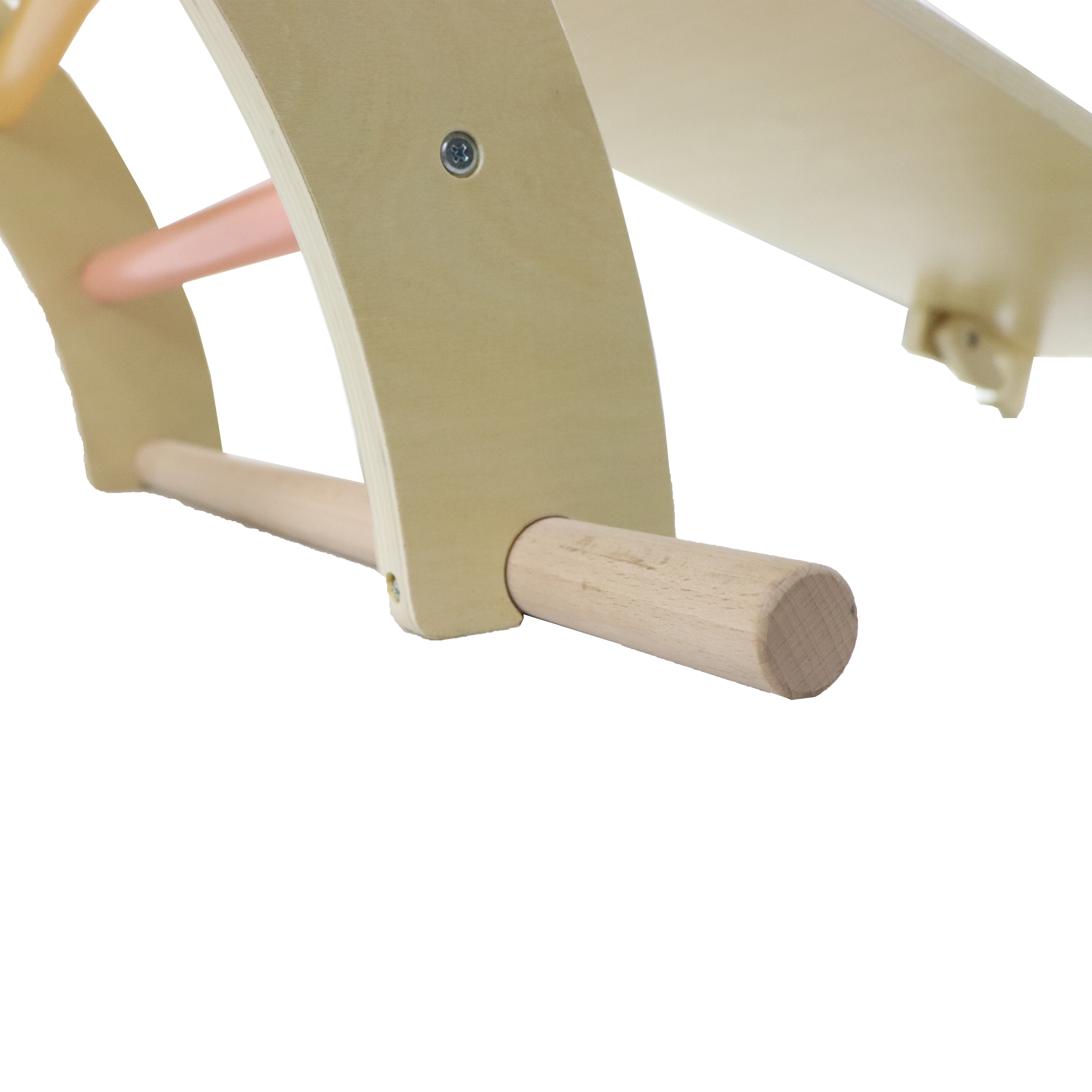 Sunny Charlie 3-in-1 Holz-Kletterdreieck mit Kletterwand und Wippe - Pastell