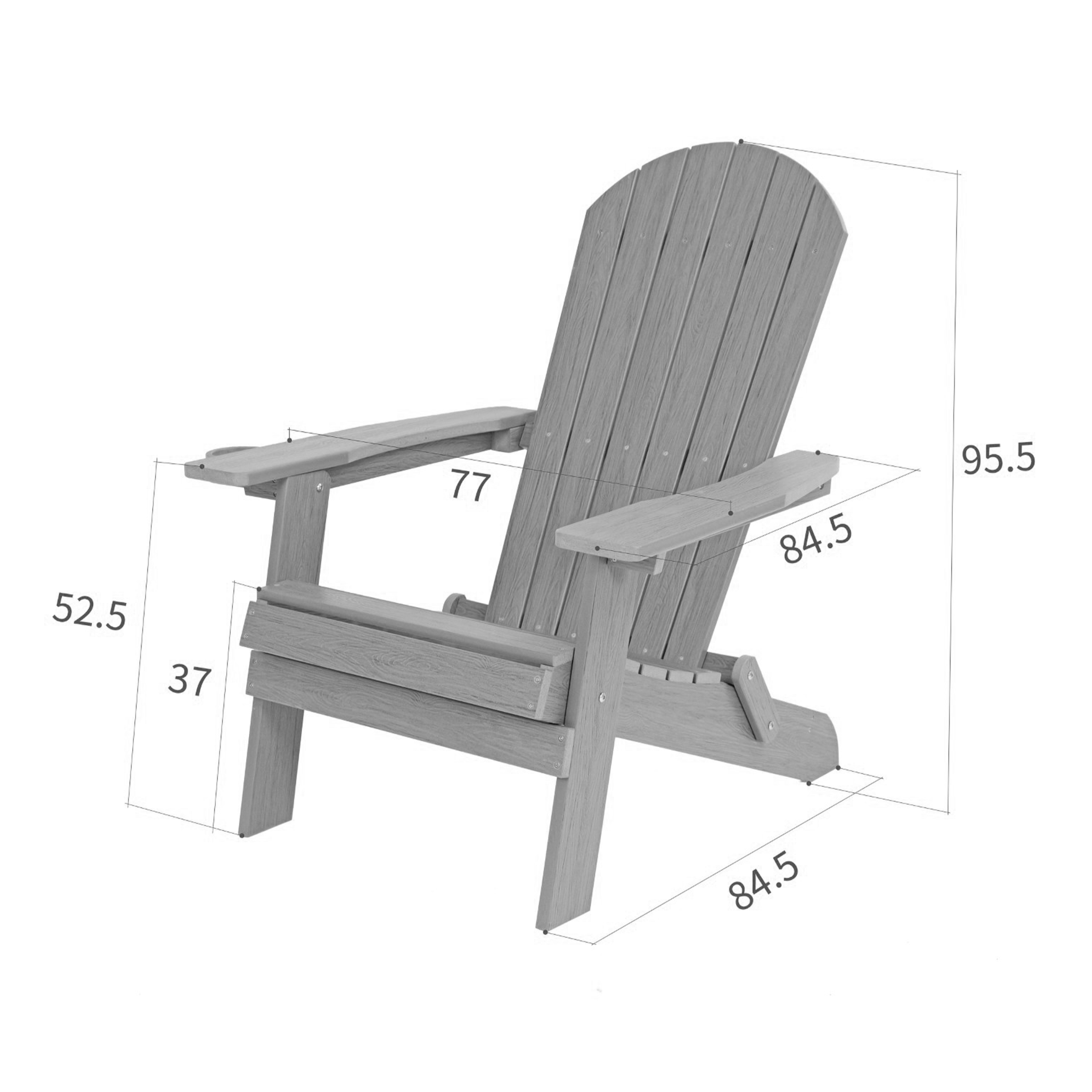 AXI Claire Folding Adirondack Chair Plastic Blue