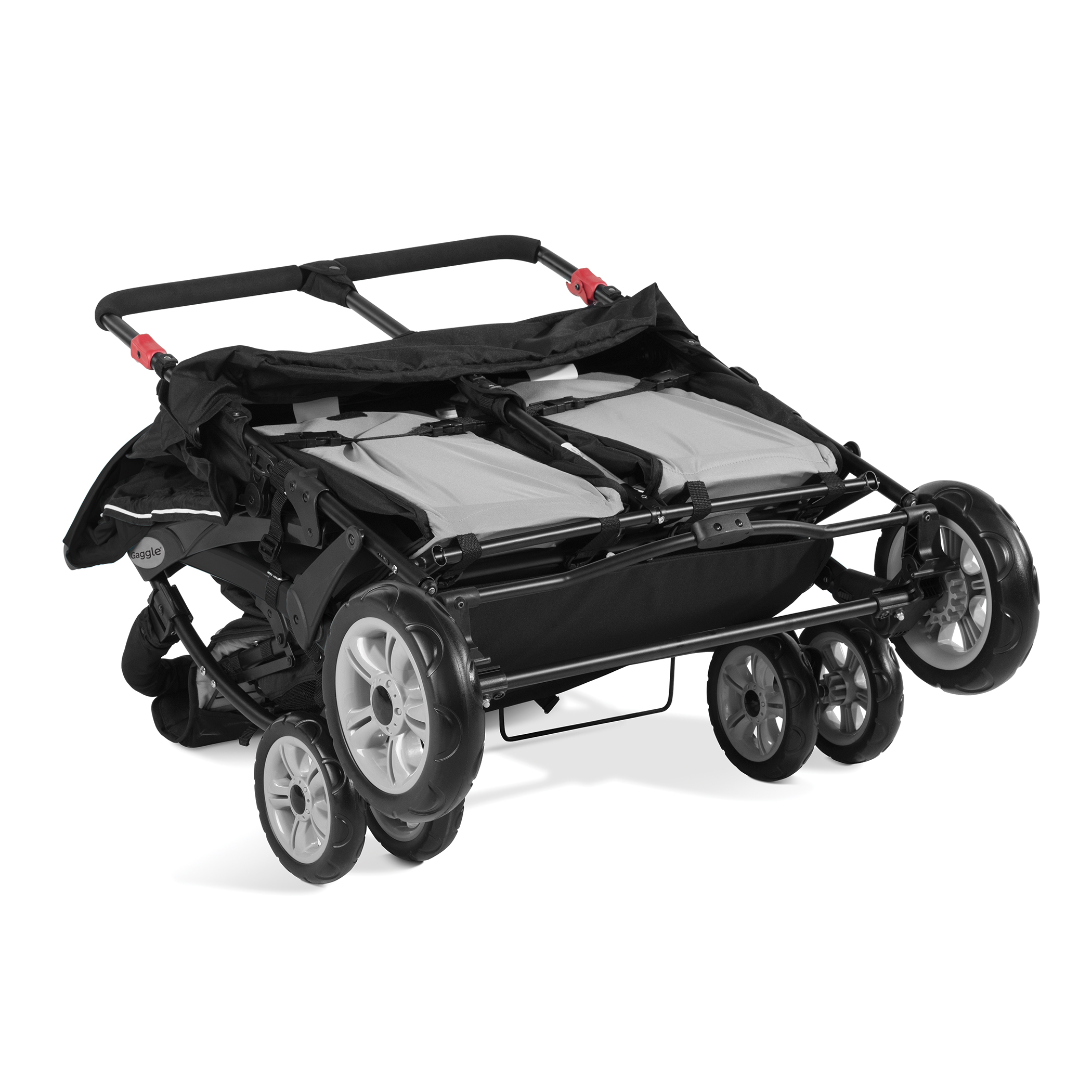 Gaggle Compass 4x4 Quad Kinderwagen für 4 Kinder Schwarz