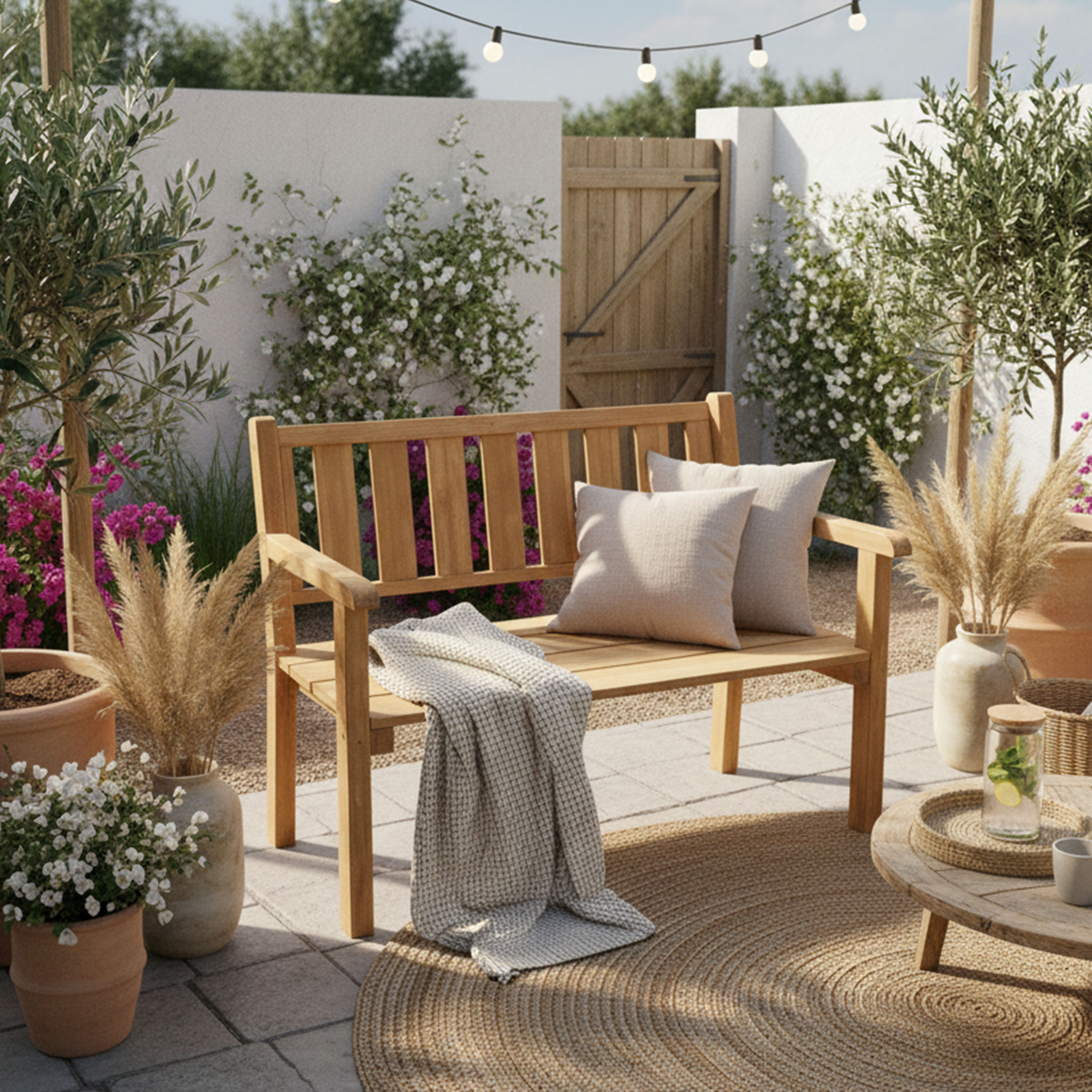 AXI Violette Wooden Garden Bench 110 cm