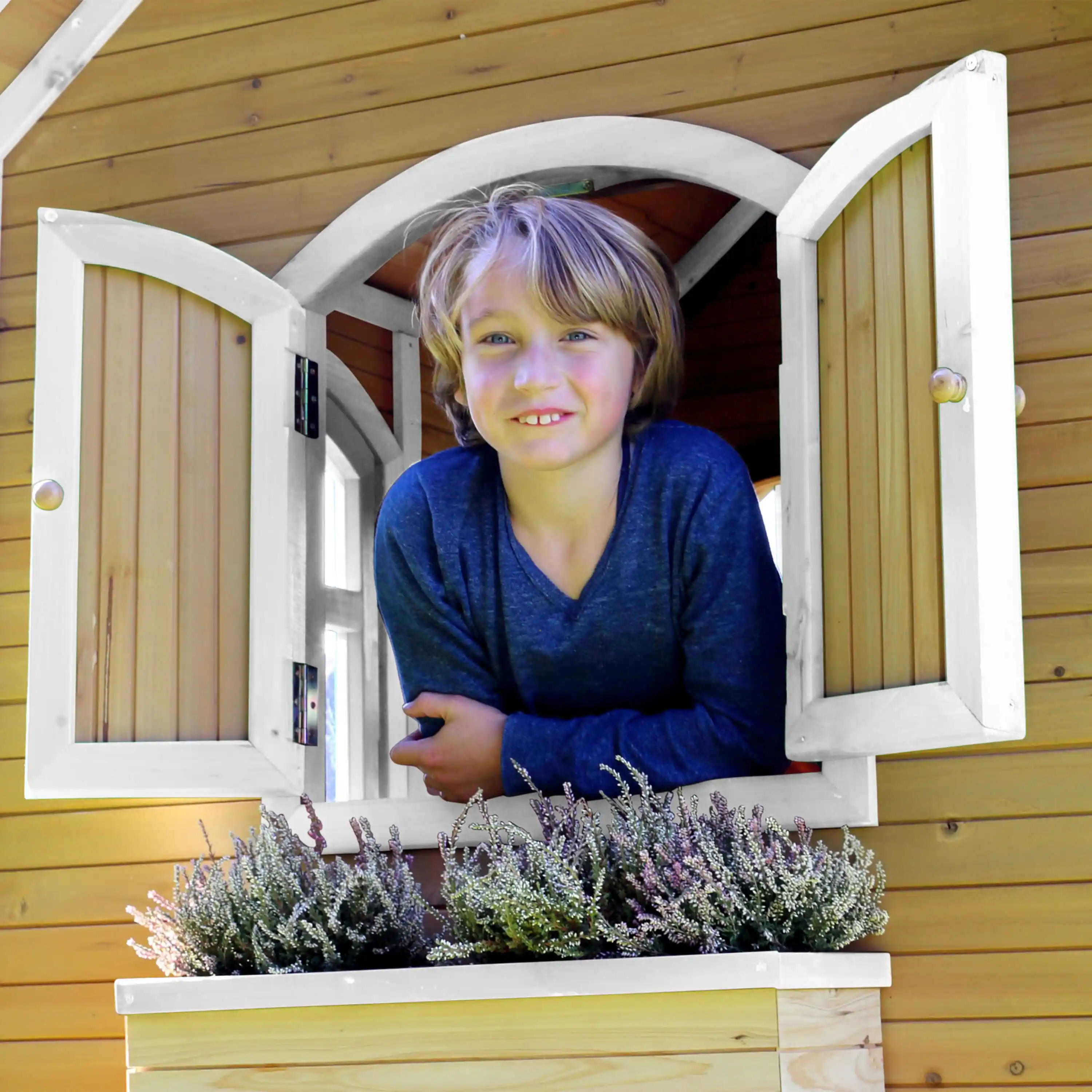 AXI Stef Speelhuis Bruin/wit - Witte glijbaan