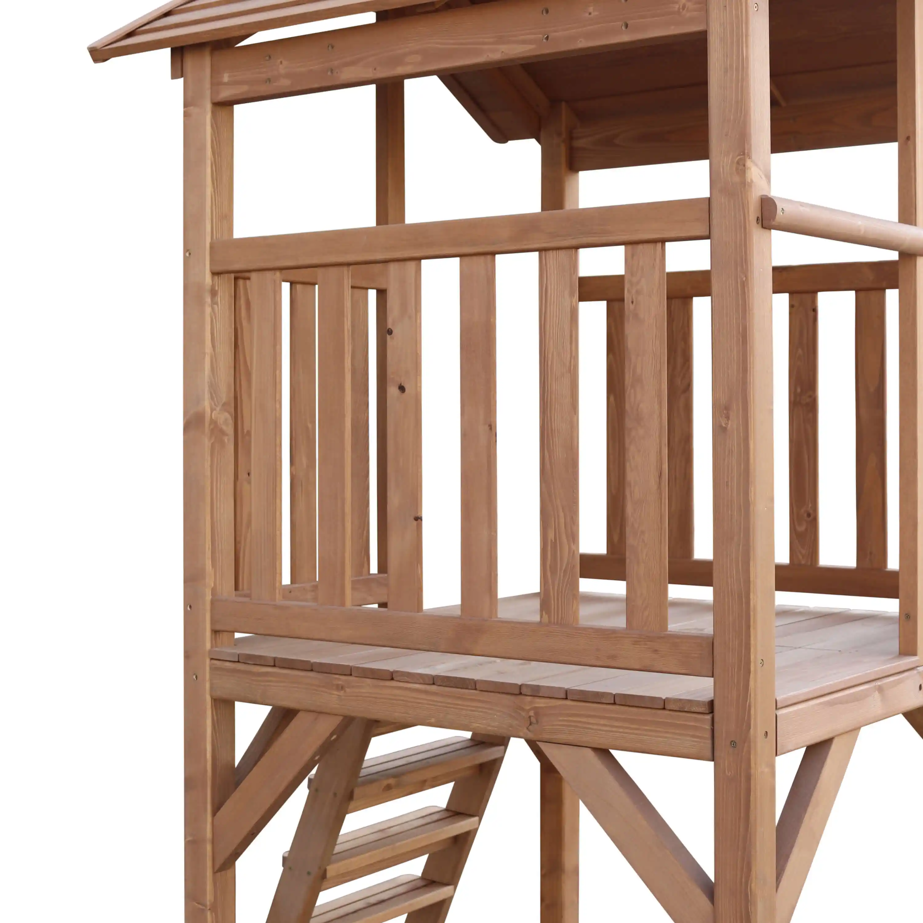 AXI Beach Tower Speeltoren Bruin - Rode Glijbaan
