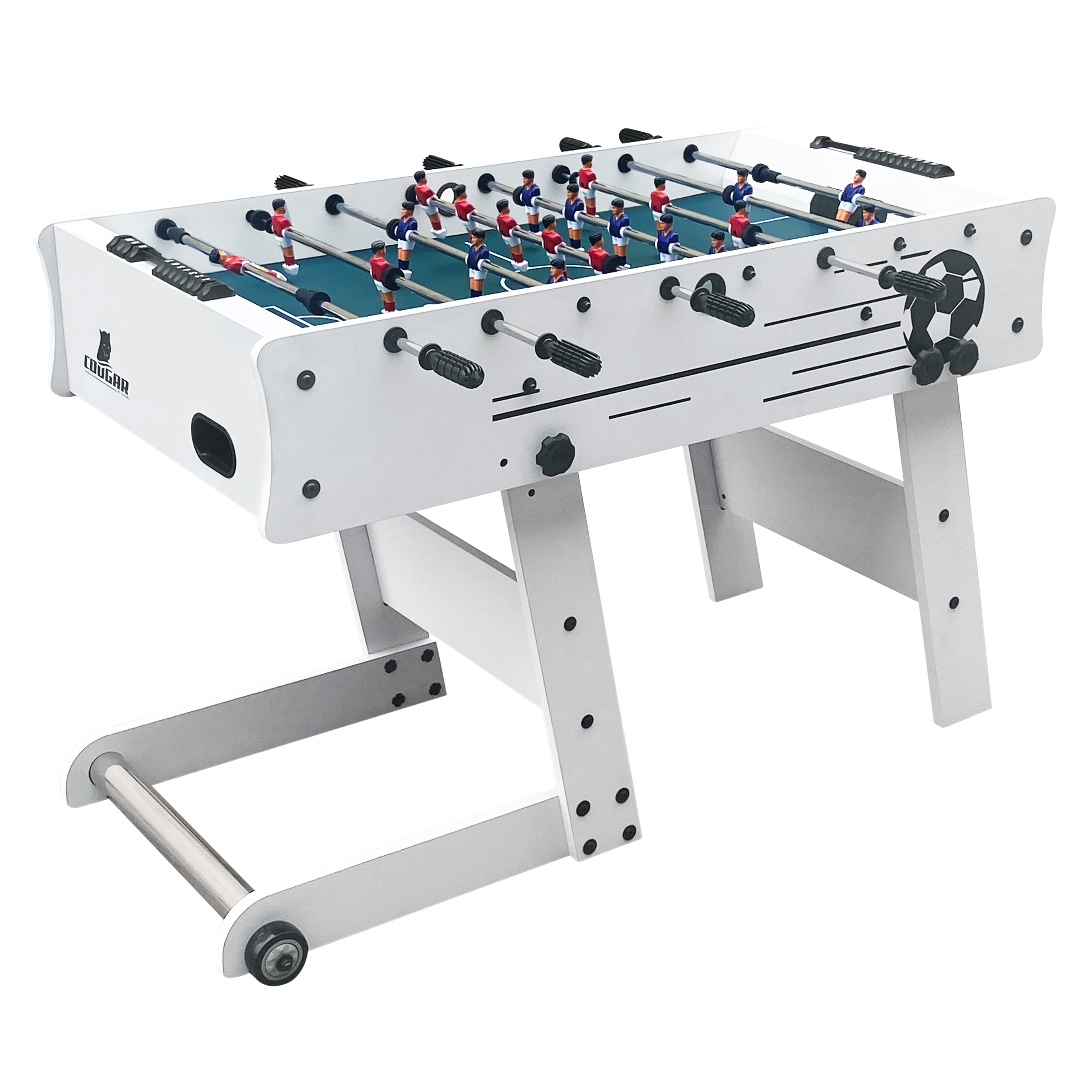 Cougar Scorpion Kick TS Folding Football Table - White