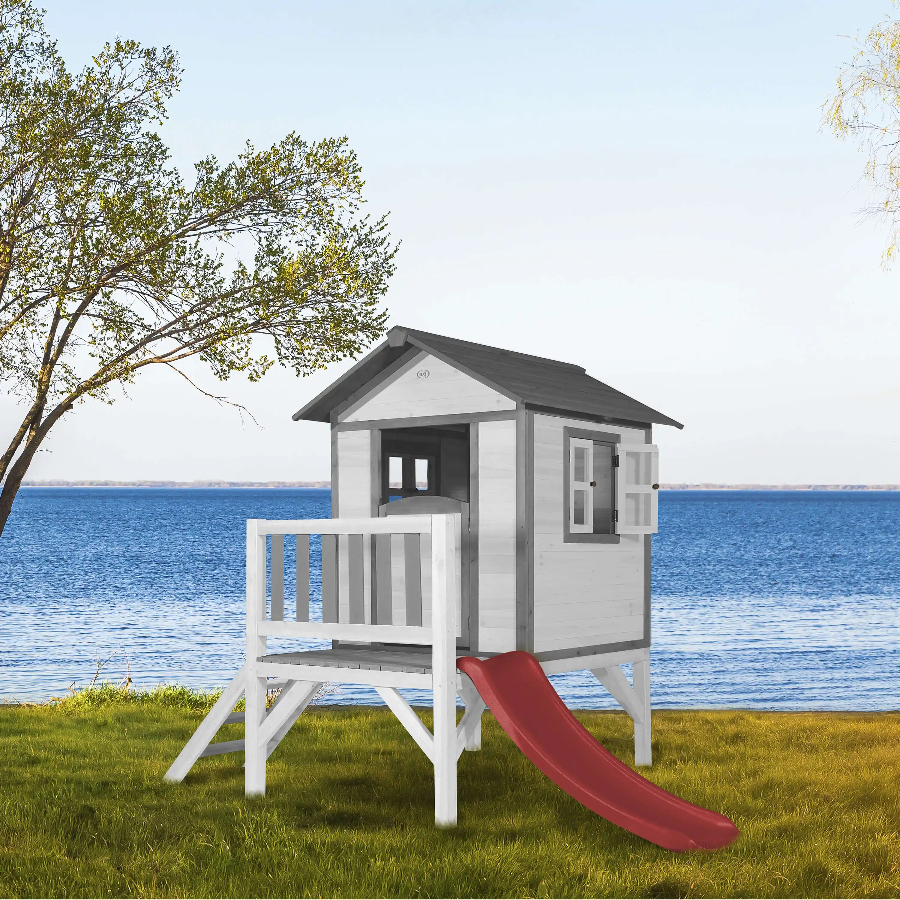 AXI Lodge XL Speelhuis Klassiek - Rode Glijbaan