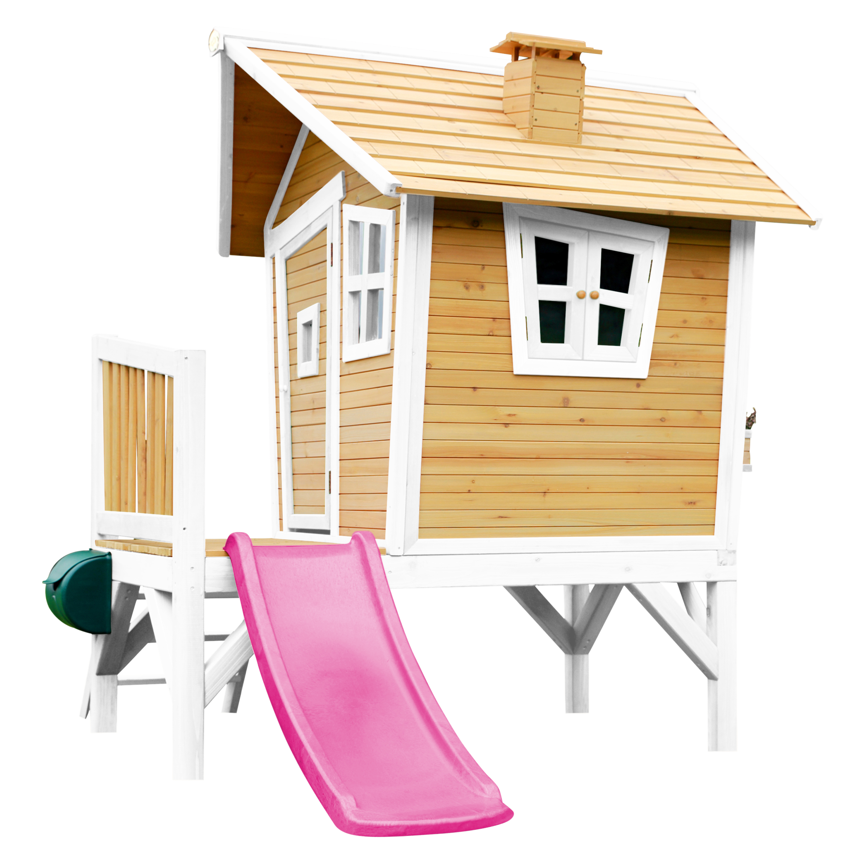 AXI Robin Playhouse Brown/White - Purple Slide