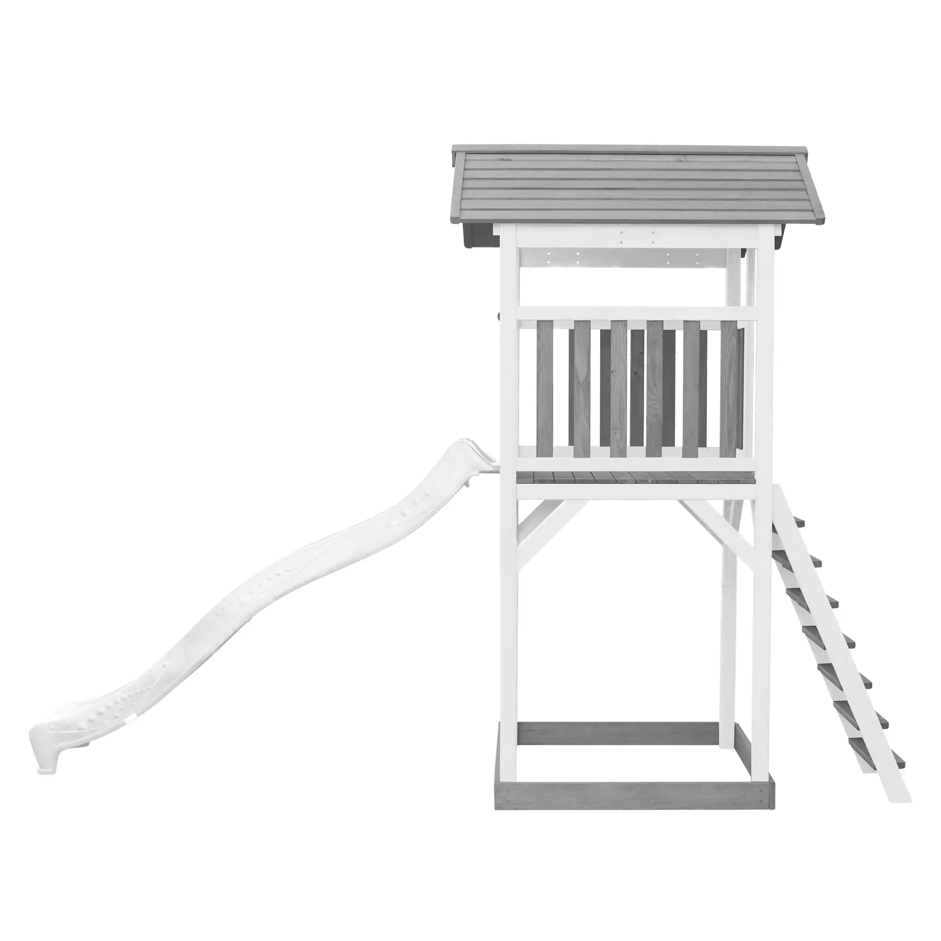 AXI Beach Tower Spielturm Grau und Weiß - Weiße Rutsche