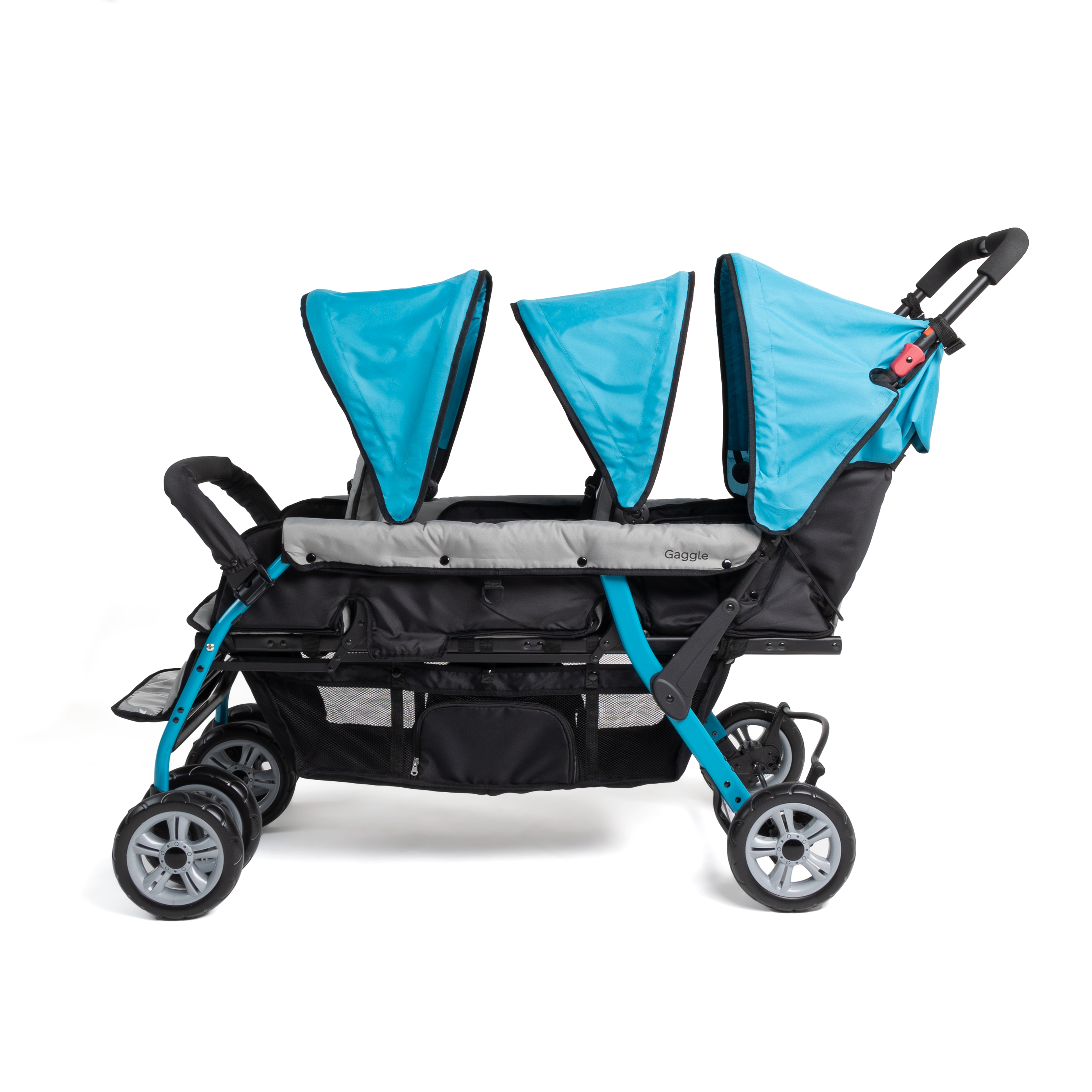 Gaggle Compass Kinderwagen für 3 Kinder Türkis