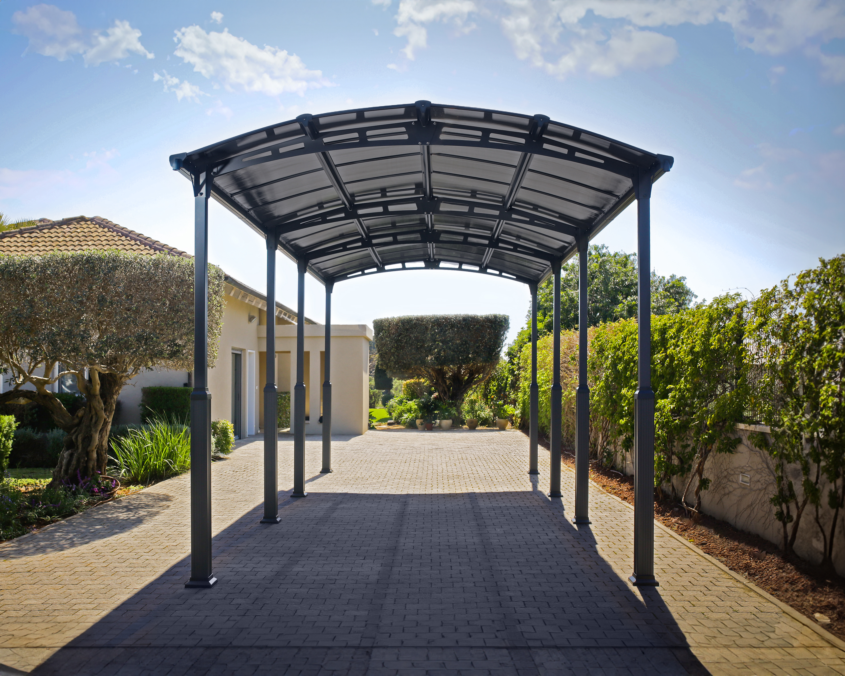 Canopia Alpine 863X360X307 cm RV Carport en Boothuis Donkergrijs Brons