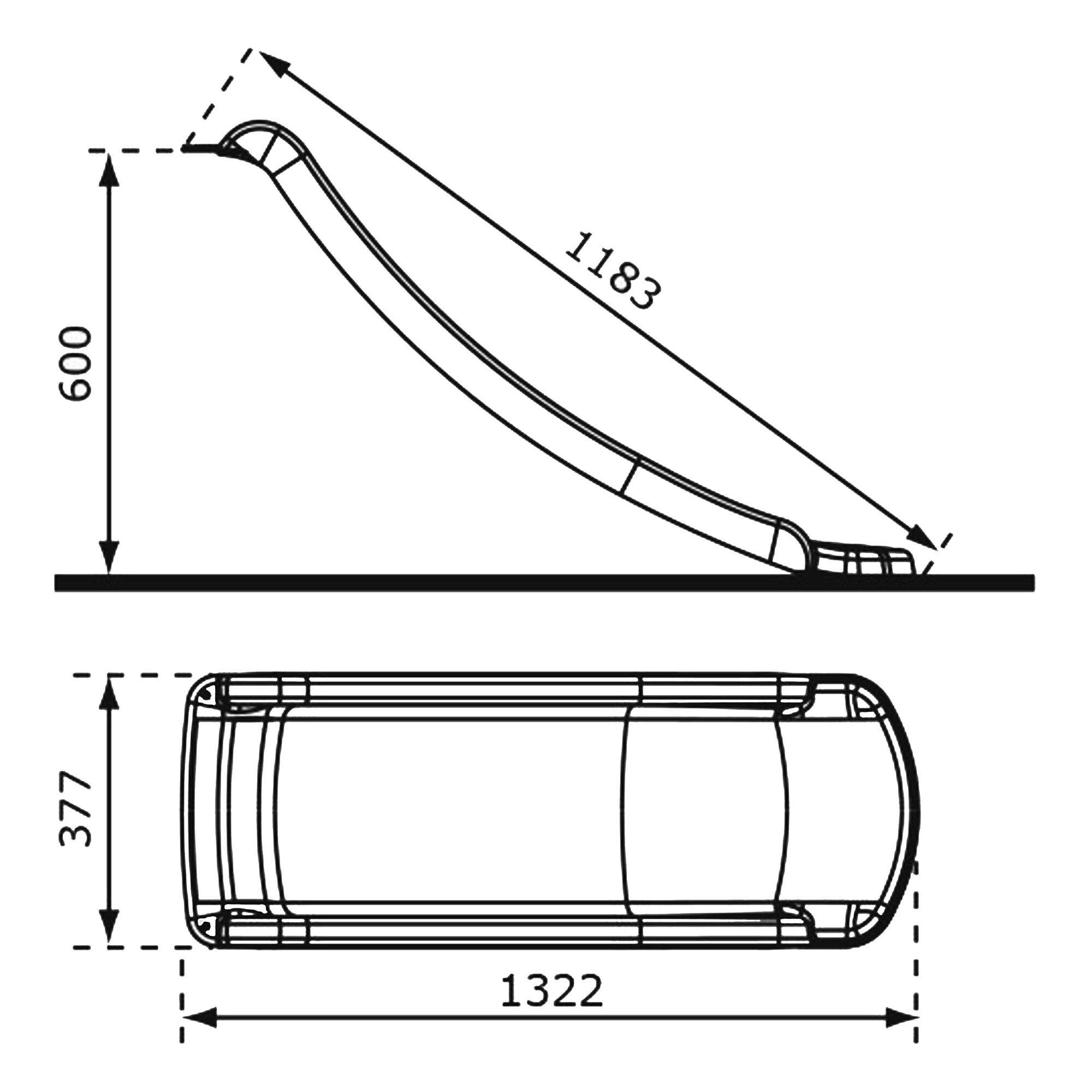 AXI Sky120 Glijbaan Grijs - 118 cm