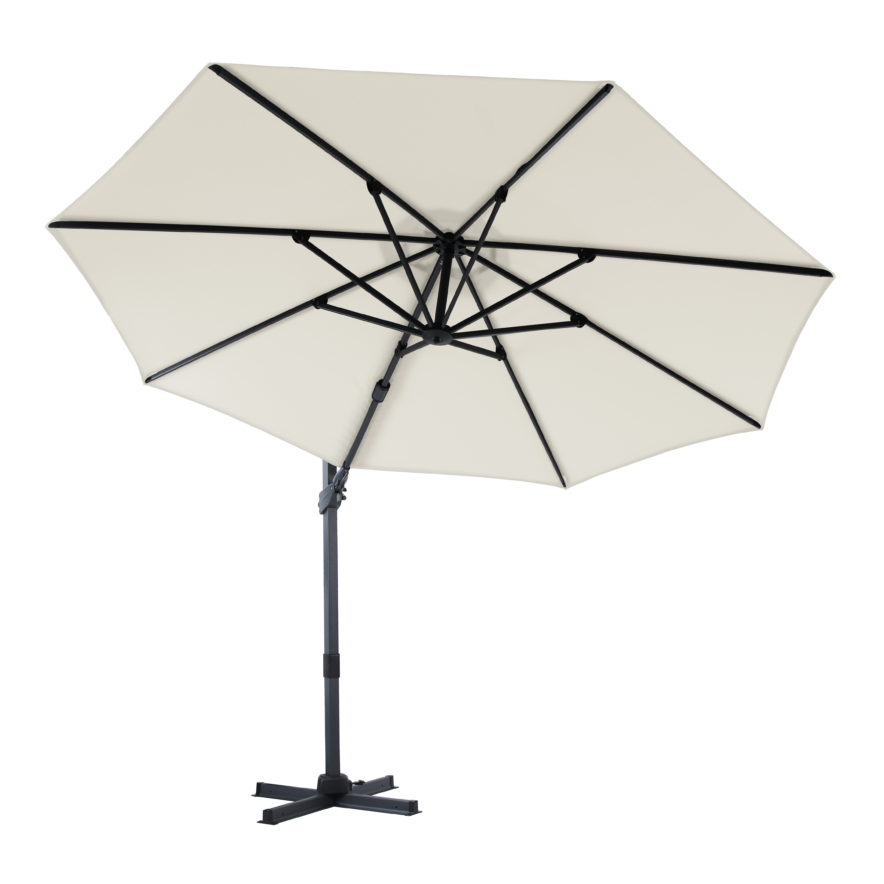 AXI Cyrus Premium Ampelschirm Ø 300cm Anthrazit/Beige