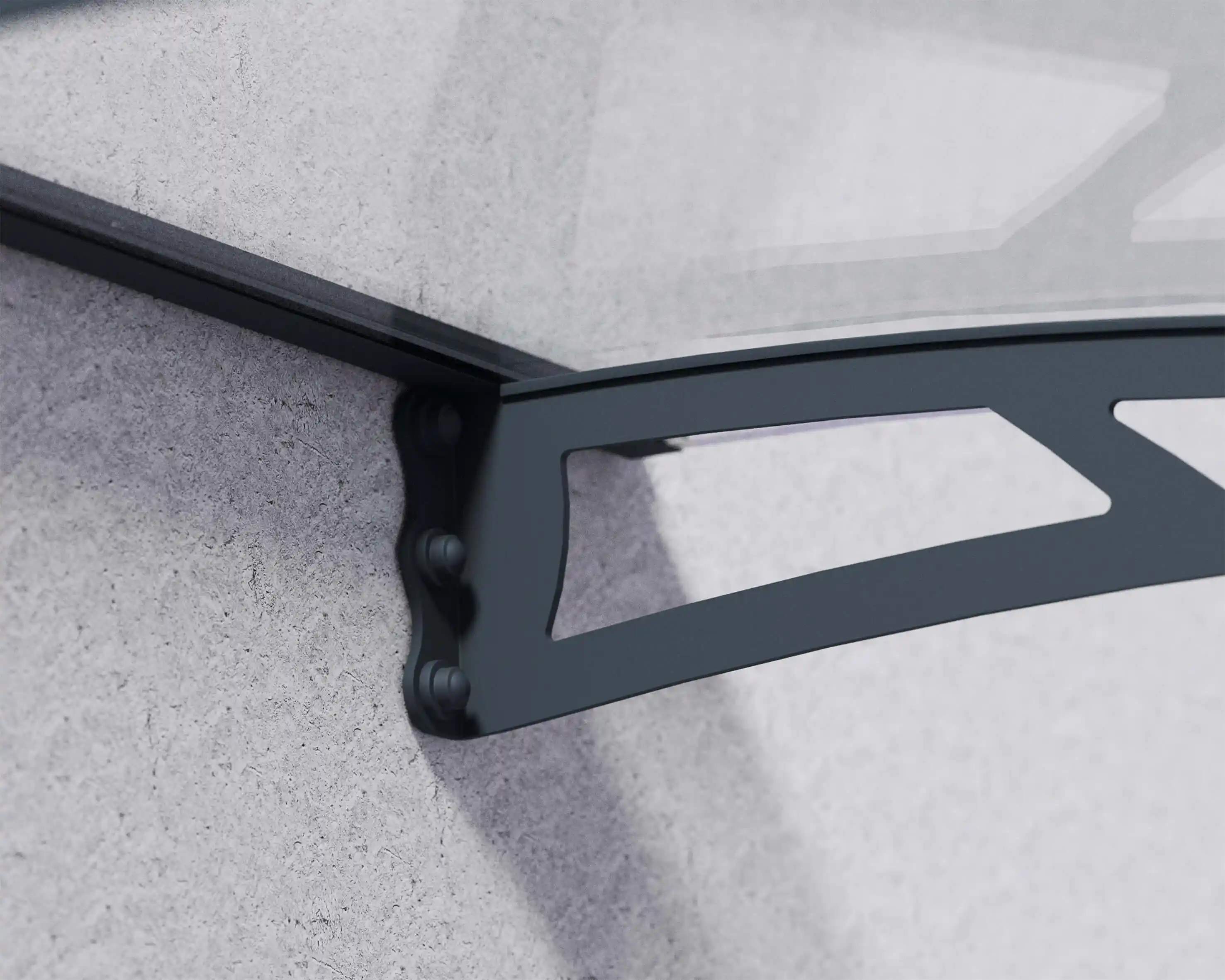 Canopia Aquila 412X91 cm Deur en Veranda Luifel Donkergrijs Helder