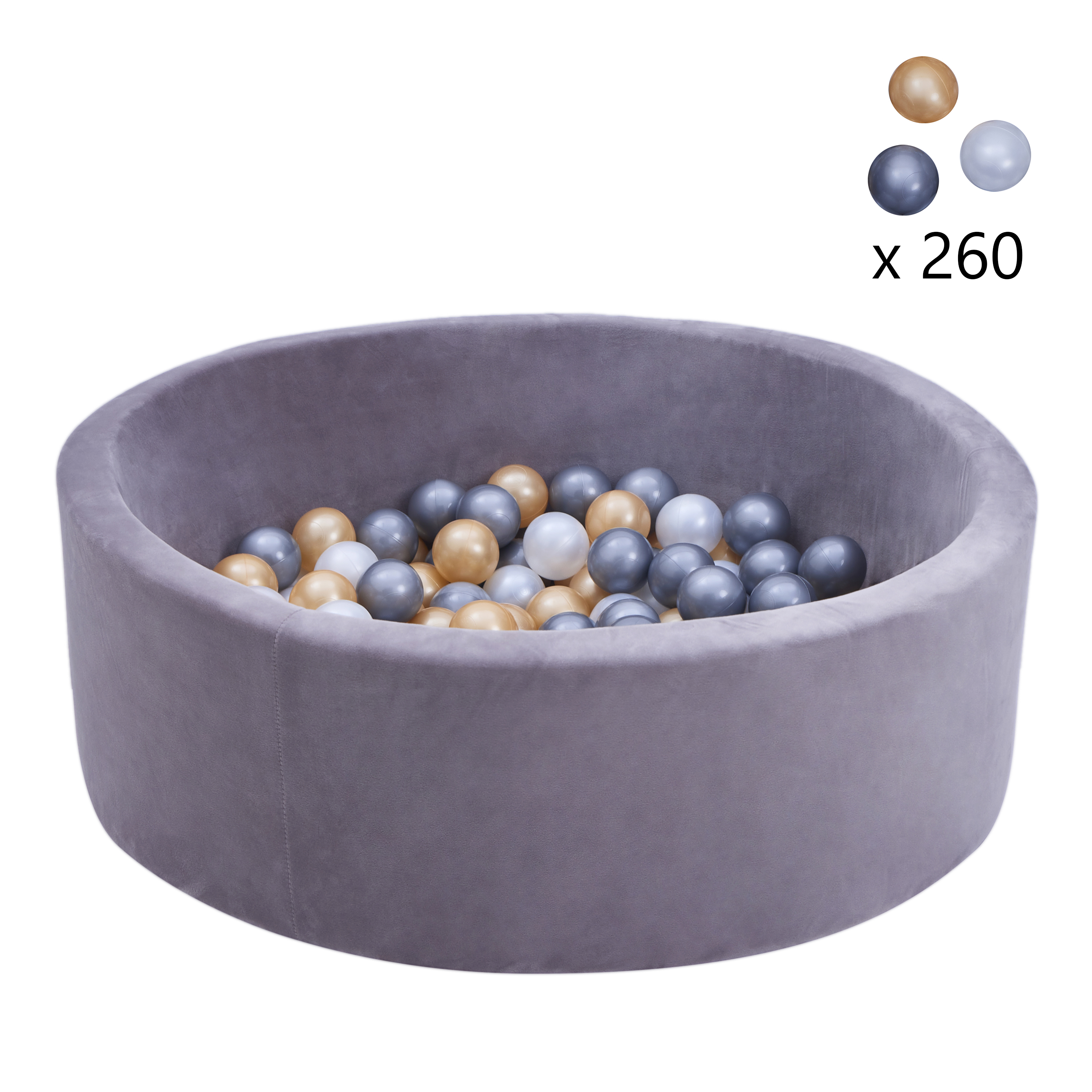 Sunny Boaz Ballpit incl. 260 balls - Grey