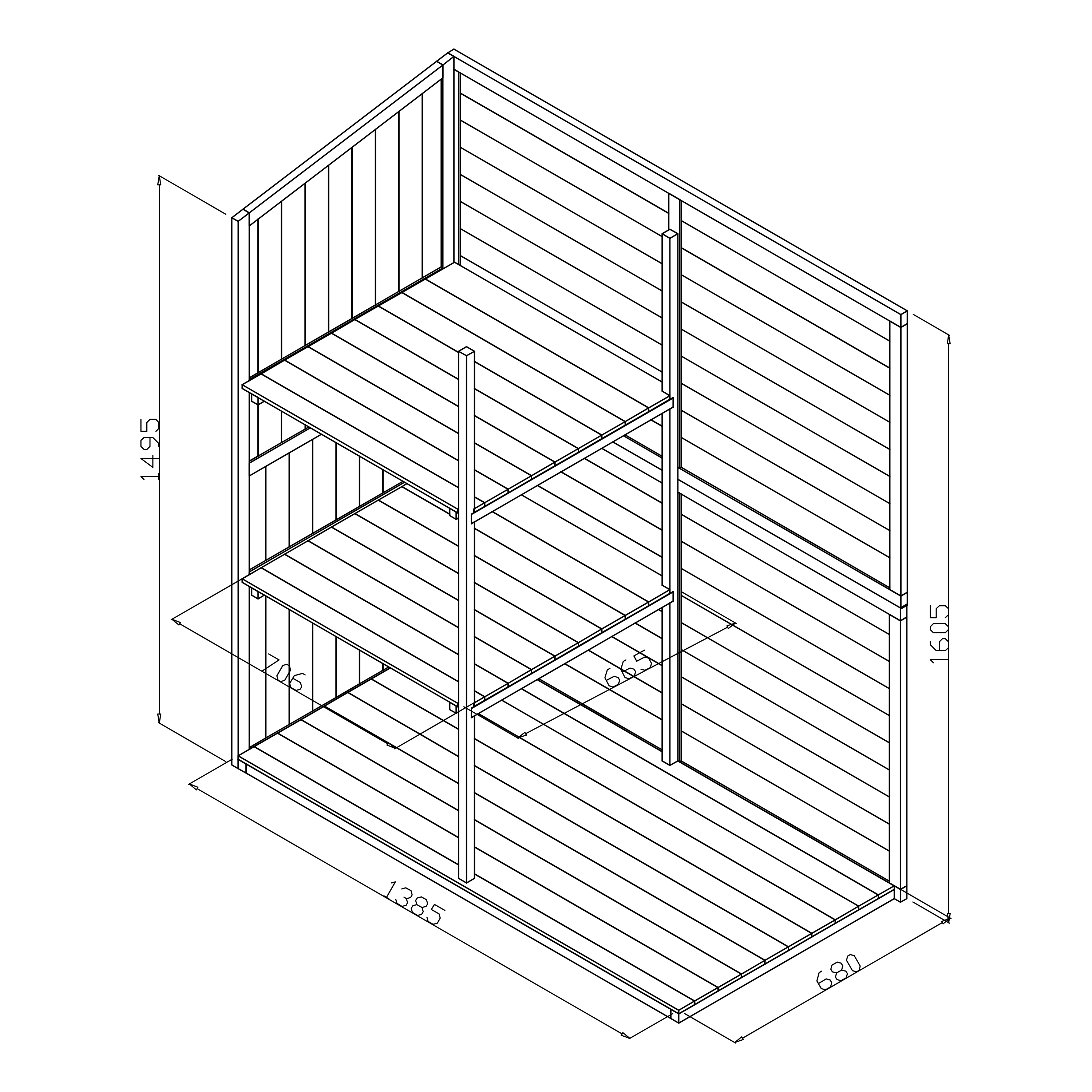 AXI Casper Gartenschrank aus Holz Braun