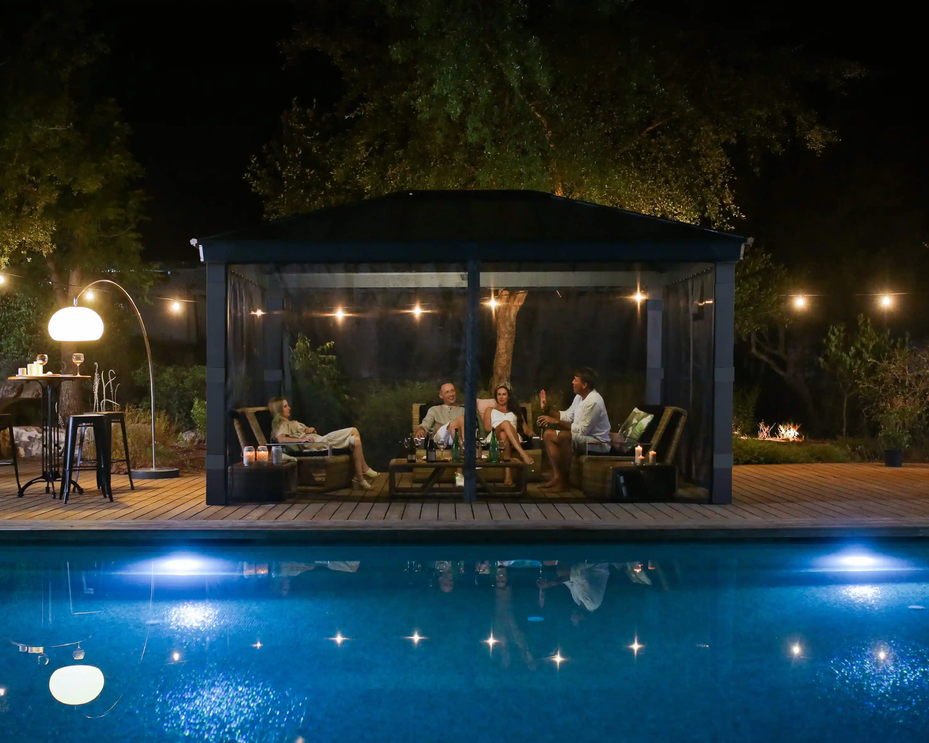 Canopia Gaasset voor Dallas tuinpaviljoen 500X360 Zwart