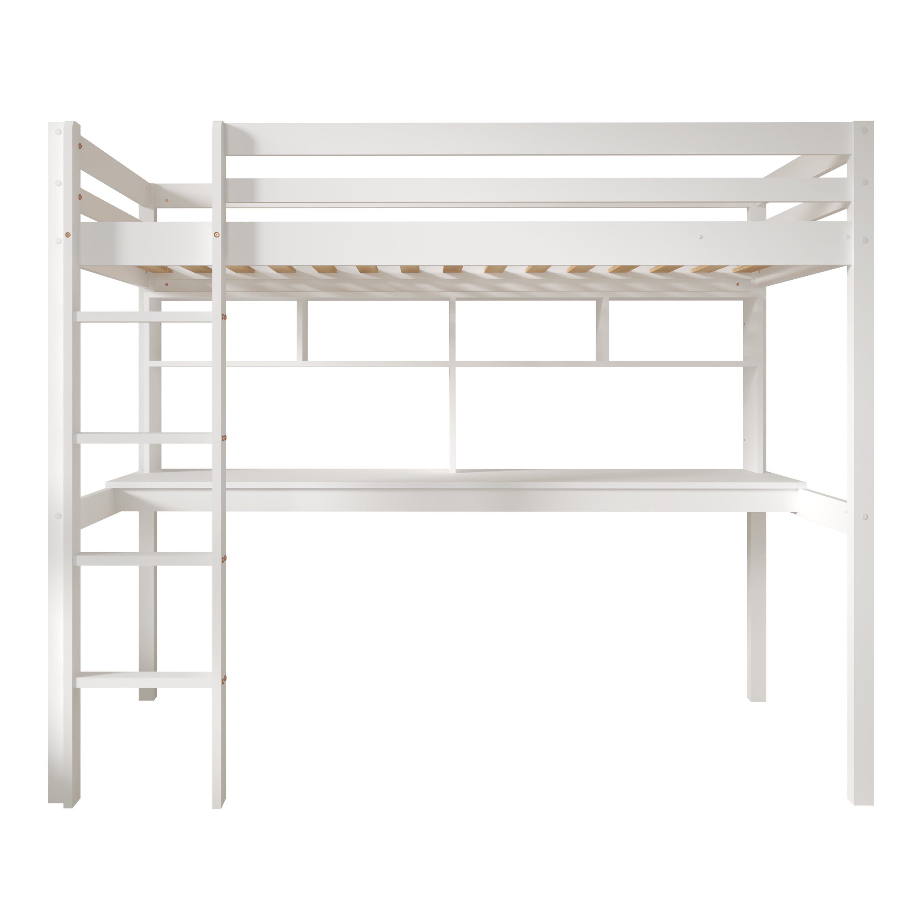 Sunny Sil Loft Bed with Desk White – Without Mattress