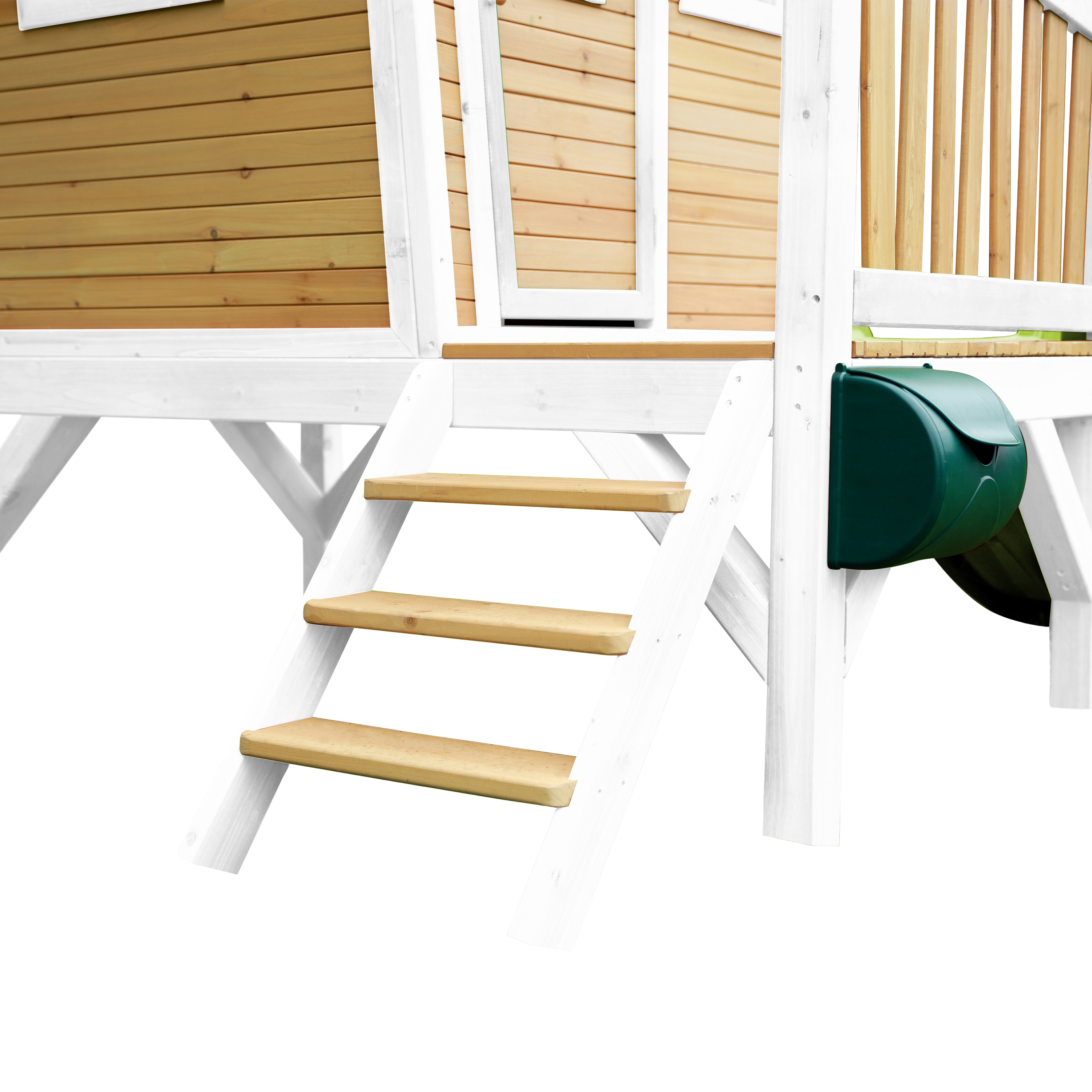 AXI Robin Playhouse Brown/White - Blue Slide