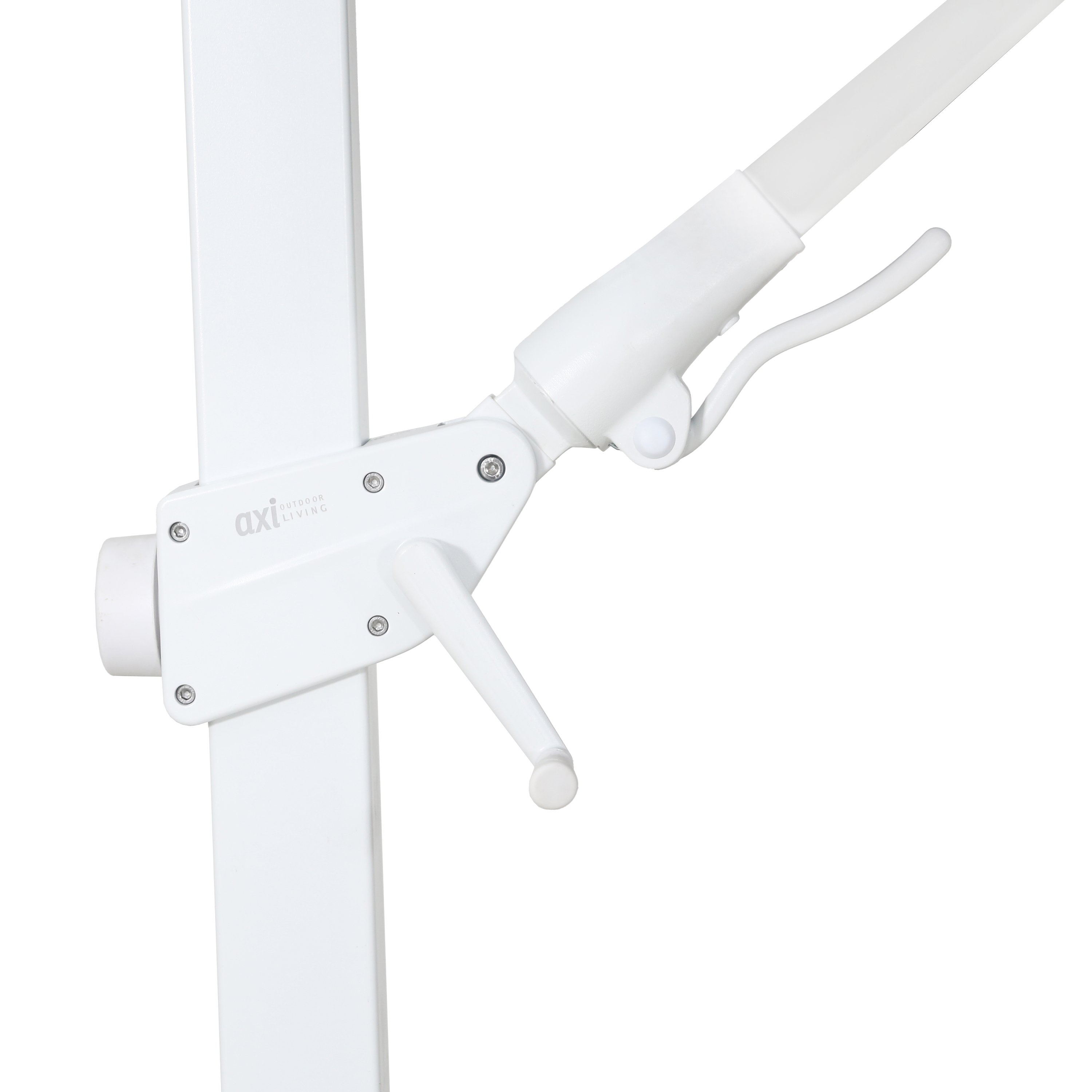 AXI Apollo Premium Cantilever Parasol 300x300cm - White/Beige-8720365063510 AXI Apollo Premium Cantilever Parasol 300x300cm - White/Beige