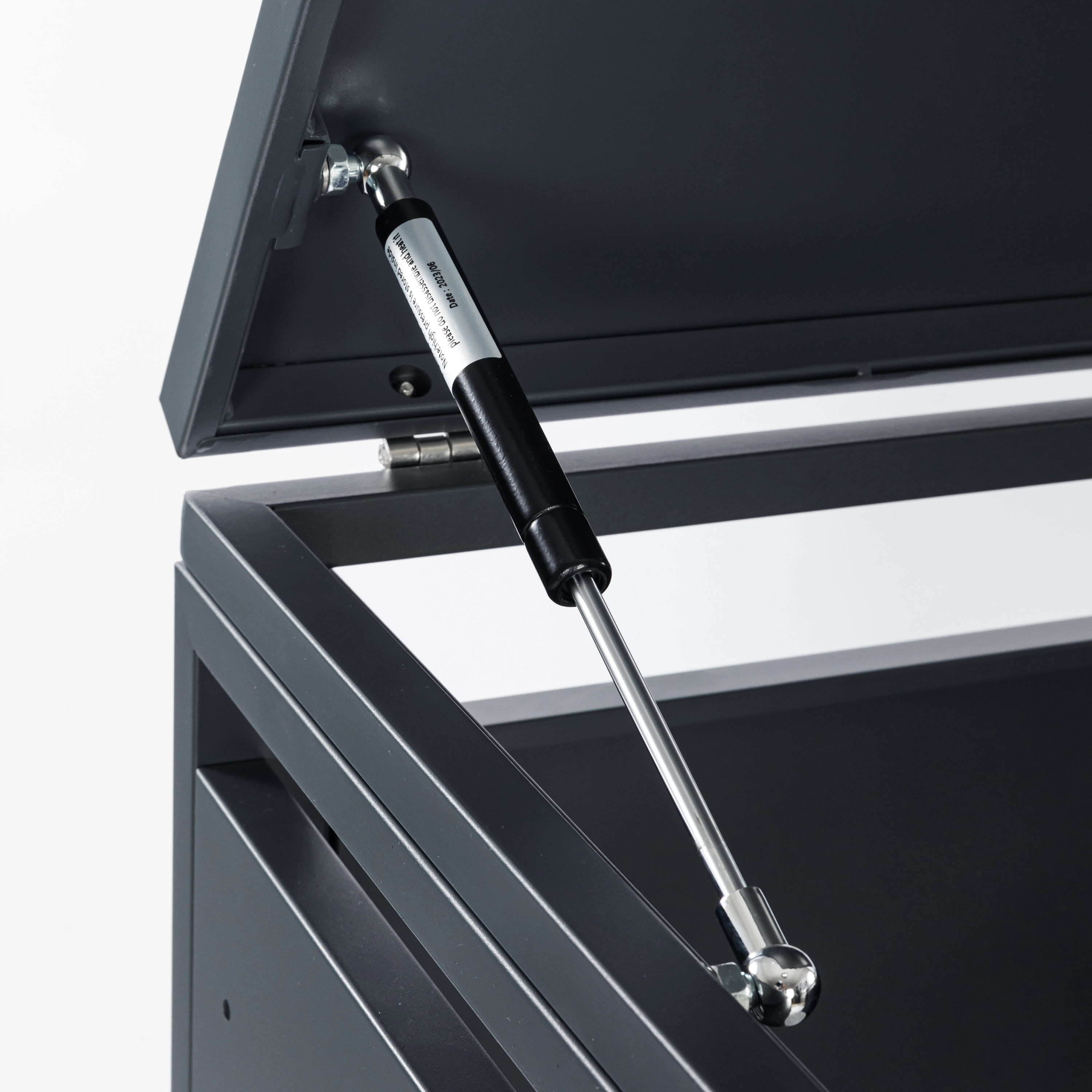 AXI Lucas Metal Garbage Bin Shed Anthracite - 4 Garbage Bins