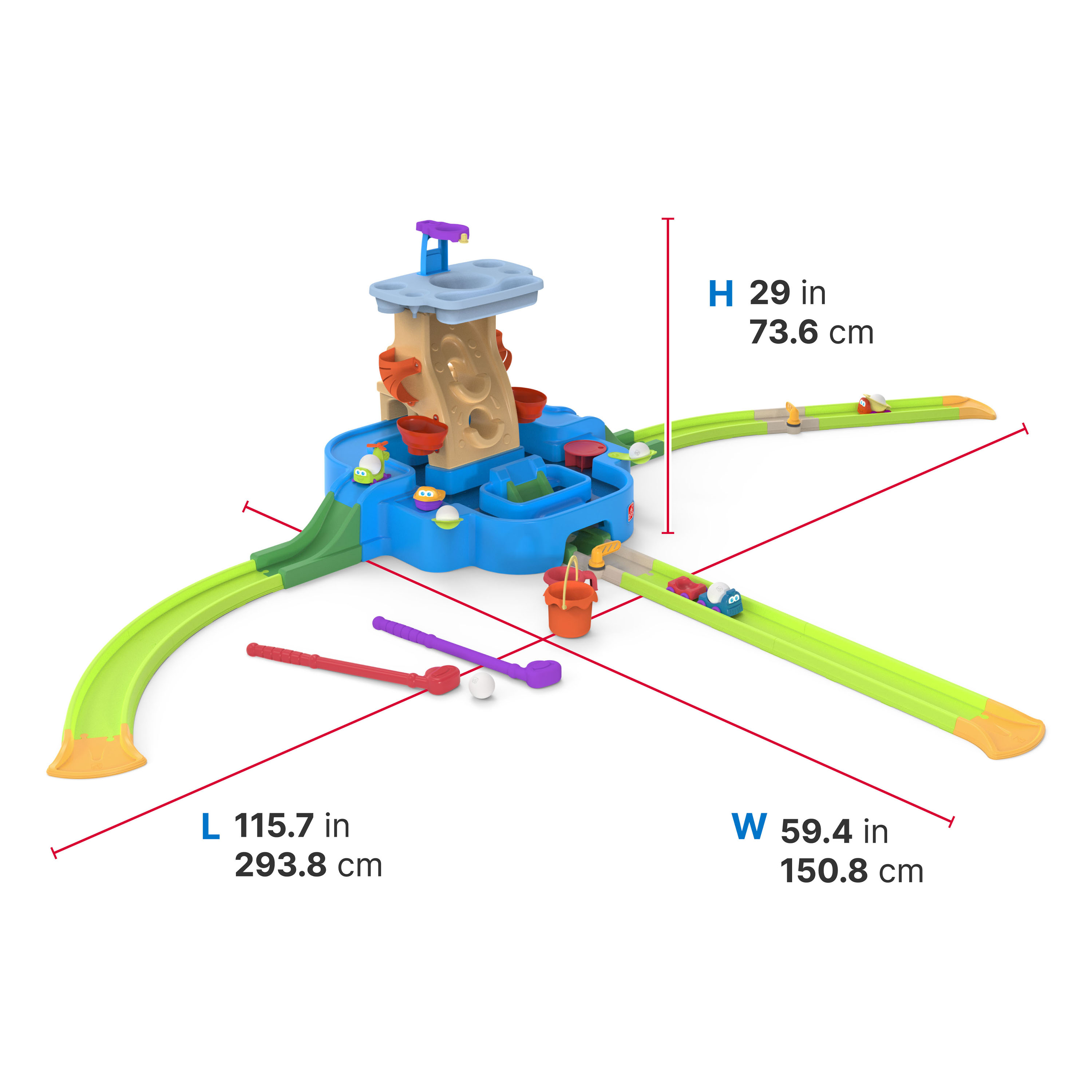 Putt & Splash Center Water Table and Mini Golf Set