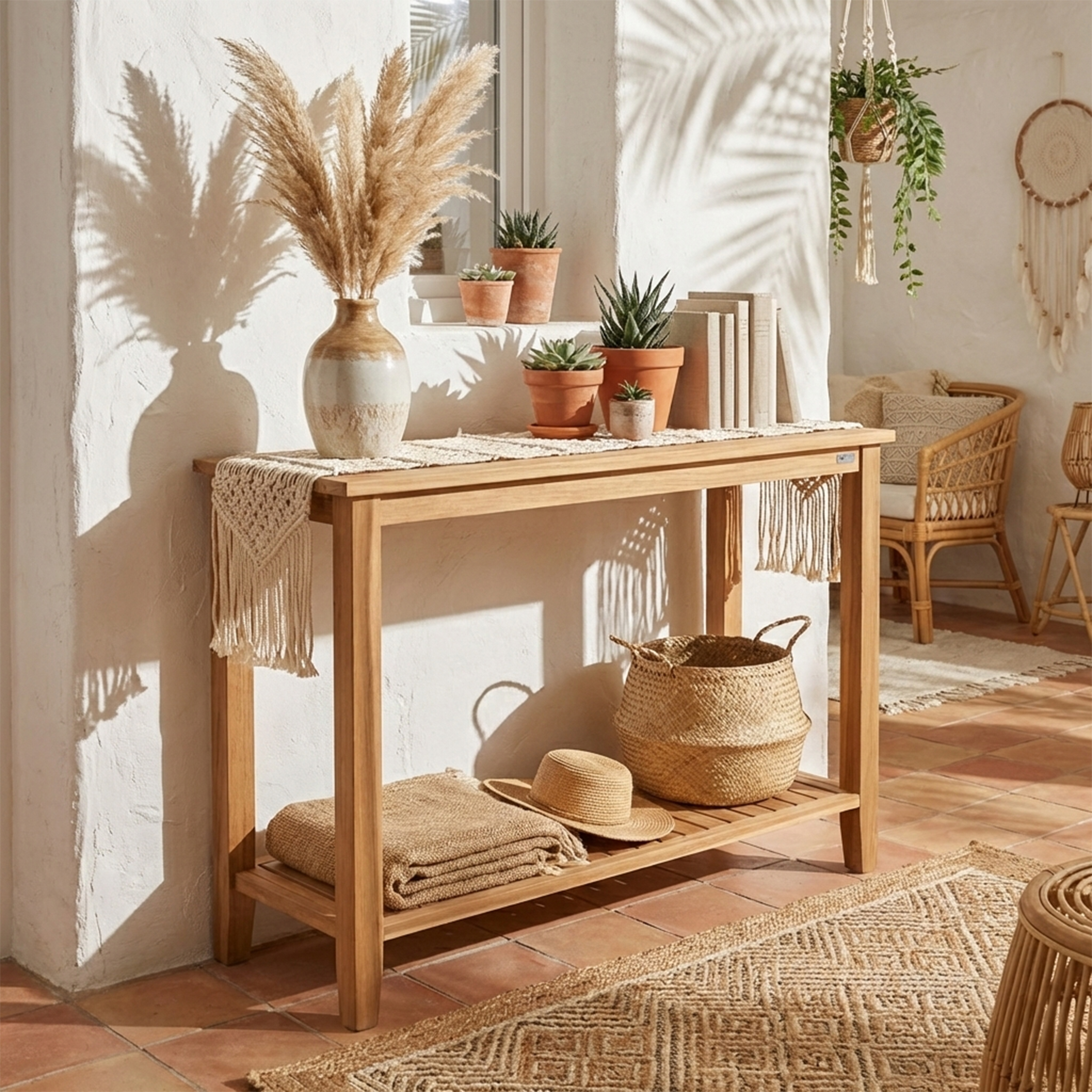 AXI Niah Teak Console Table 120 cm