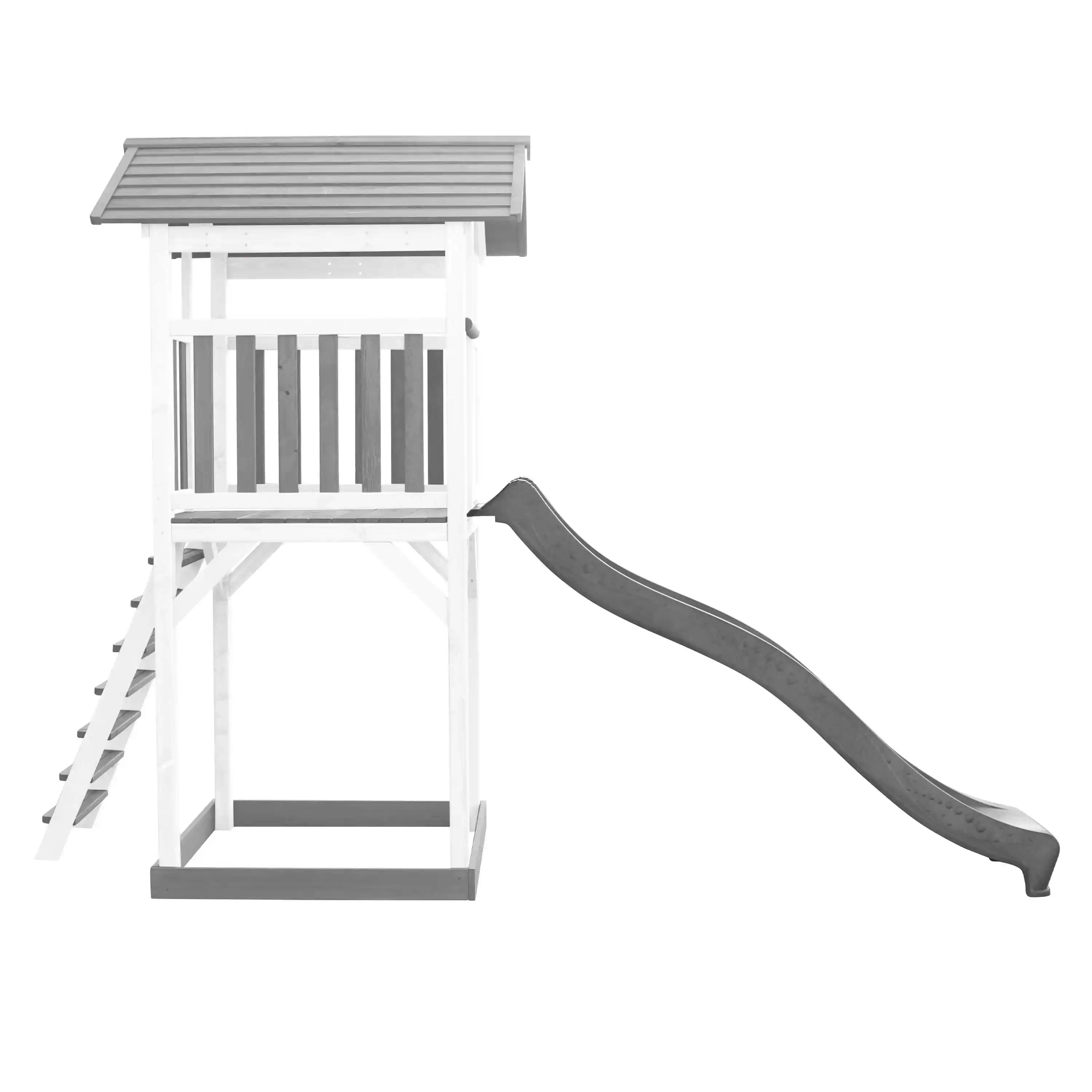AXI Beach Tower Spielturm Grau und Weiß - Graue Rutsche