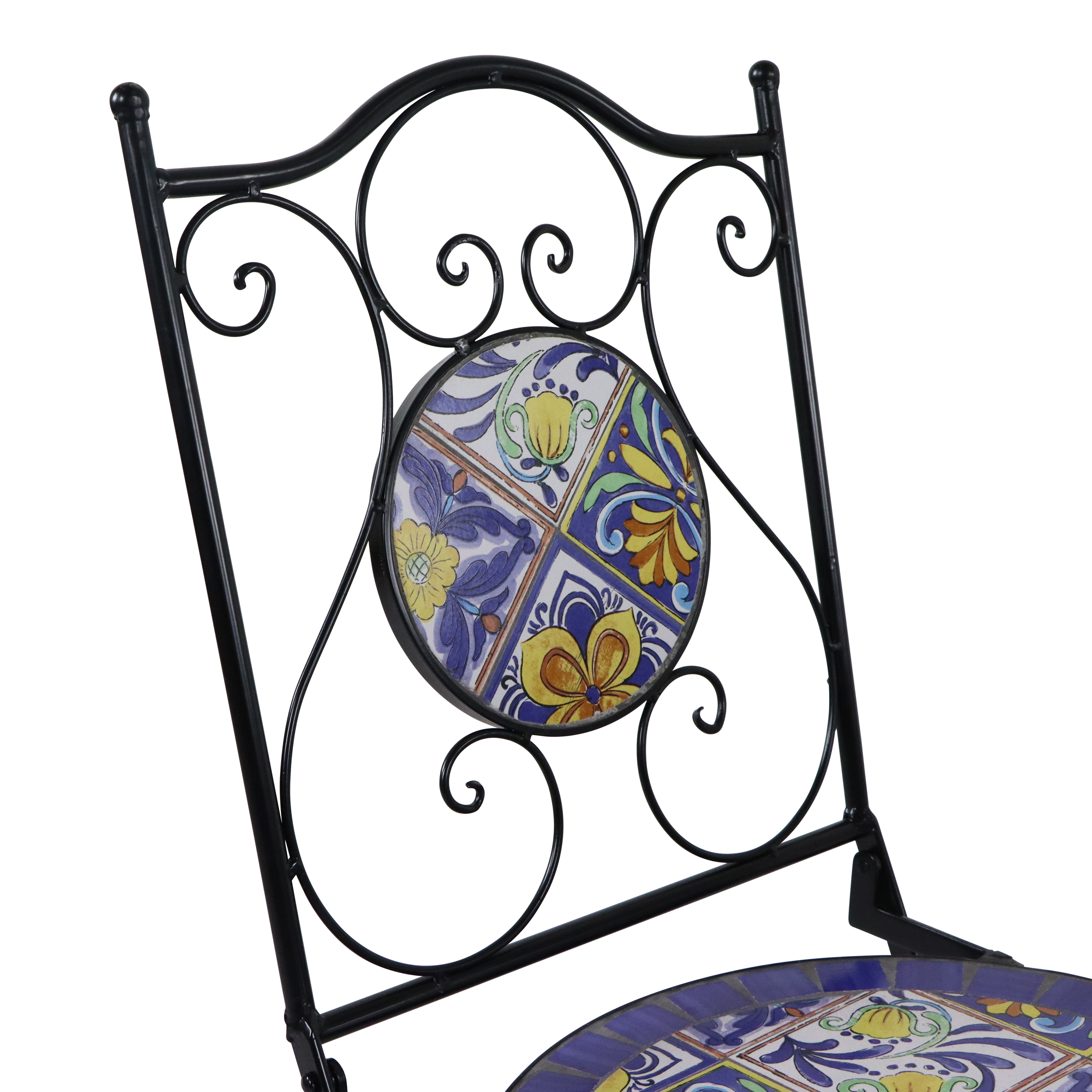 AXI Amélie Mosaik Bistro Set im Mediterranen Stil Blau/Gelb