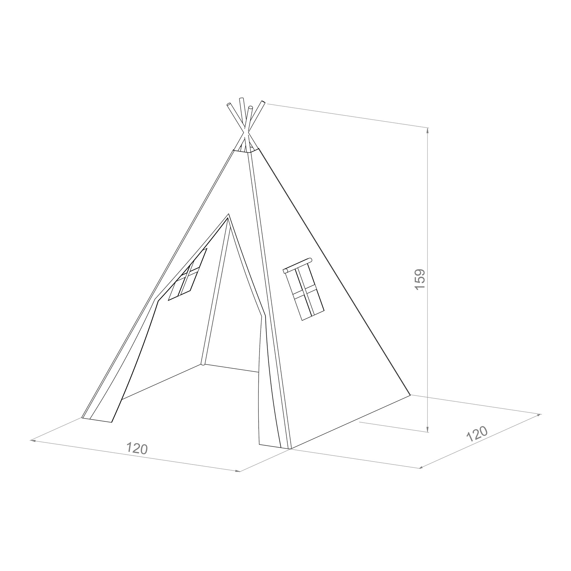 Sunny Alba Tipi Tent Pastel Roze