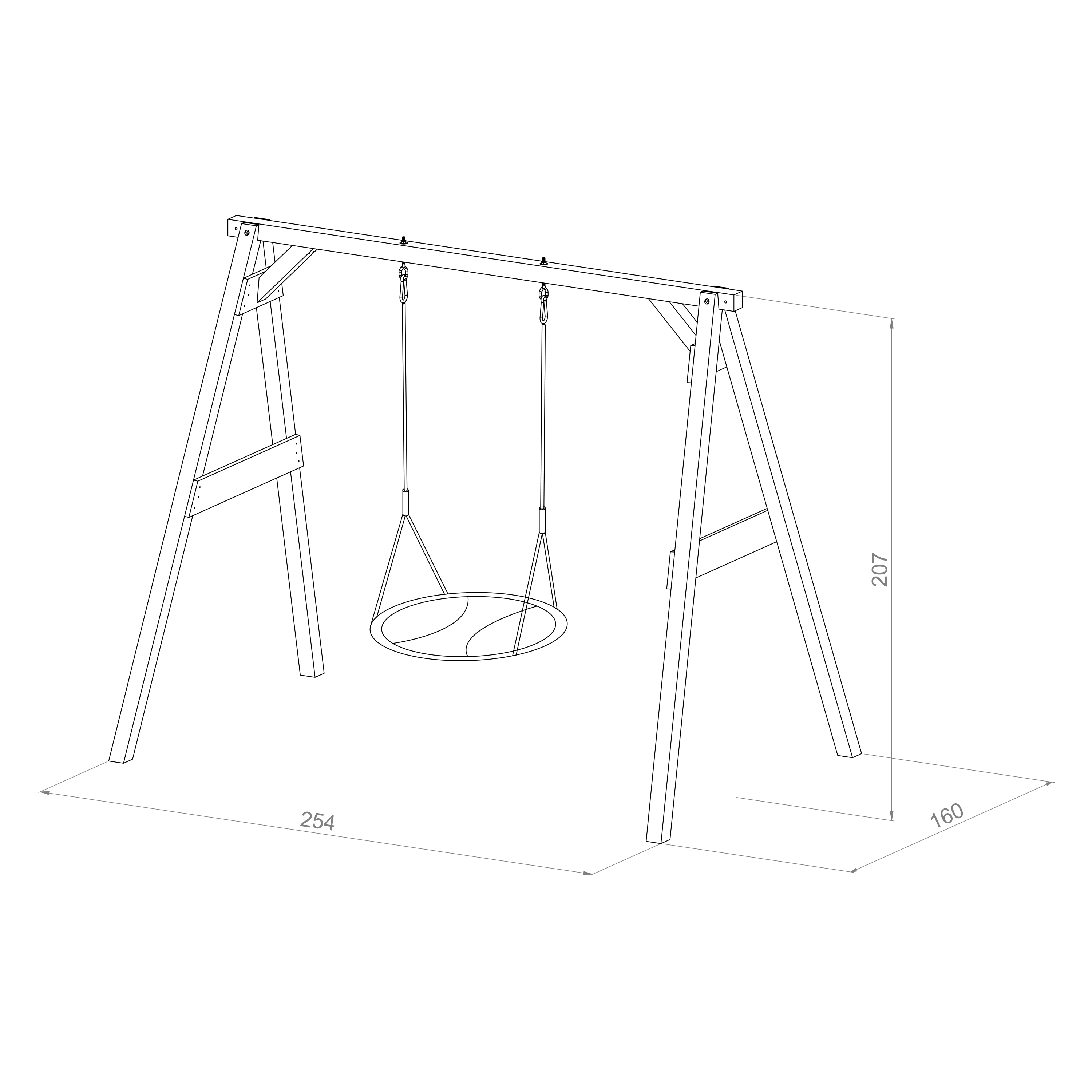 AXI Summer Nest Swing Set - Brown