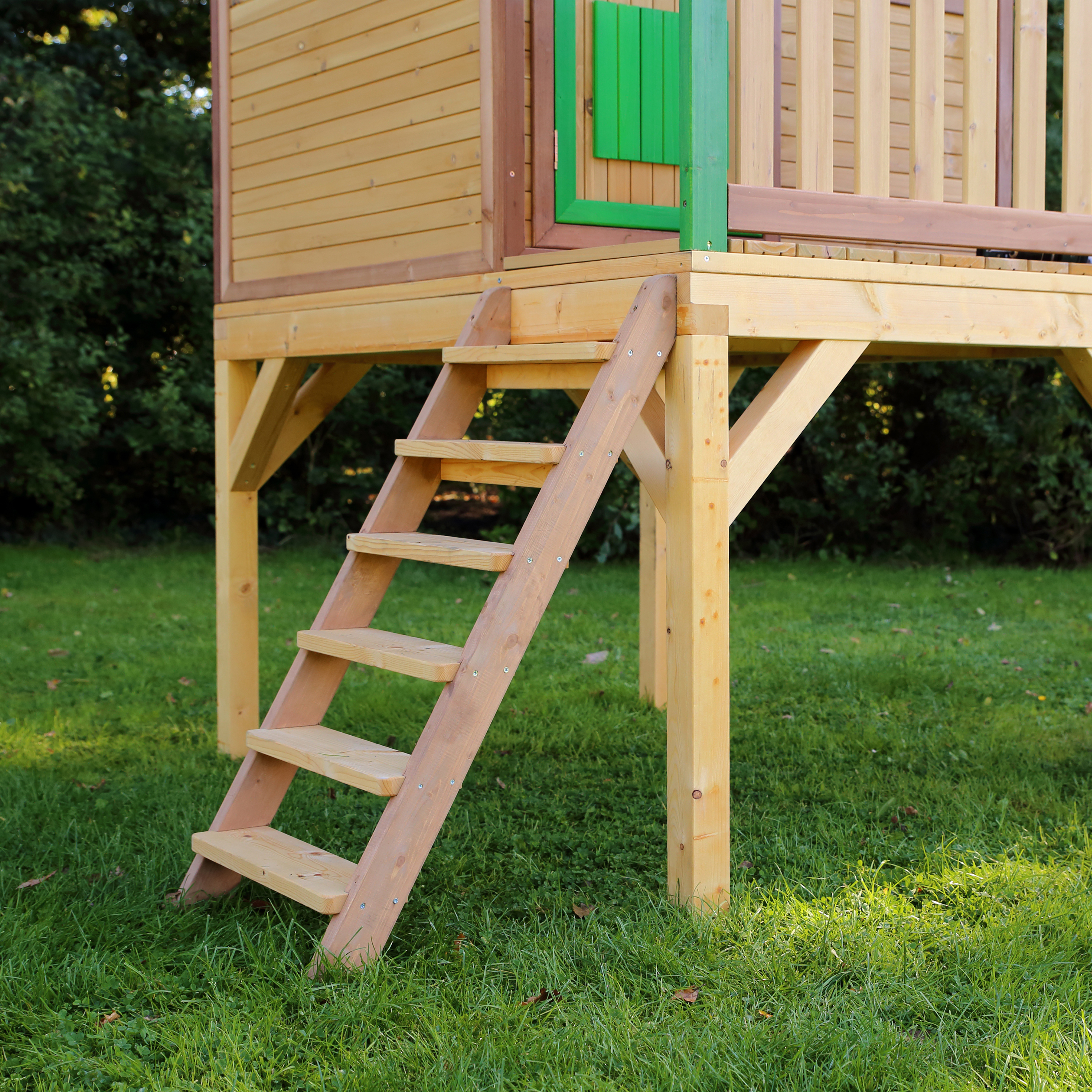 AXI Laura Playhouse Brown/green - Red Slide 