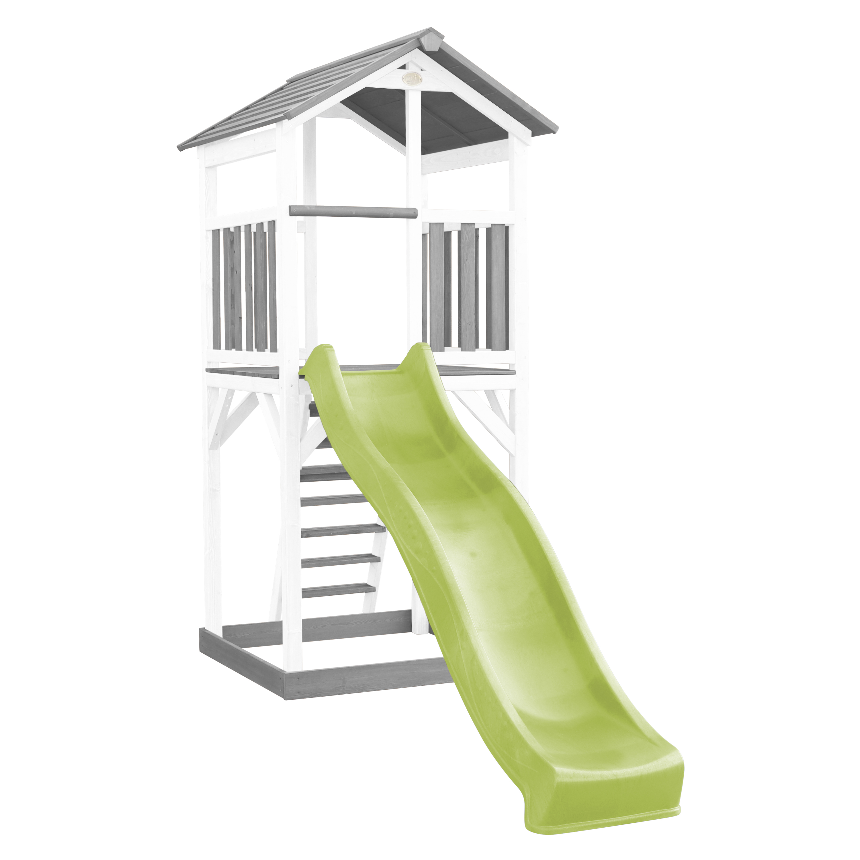 AXI Beach Tower Grey/White - Lime Green Slide