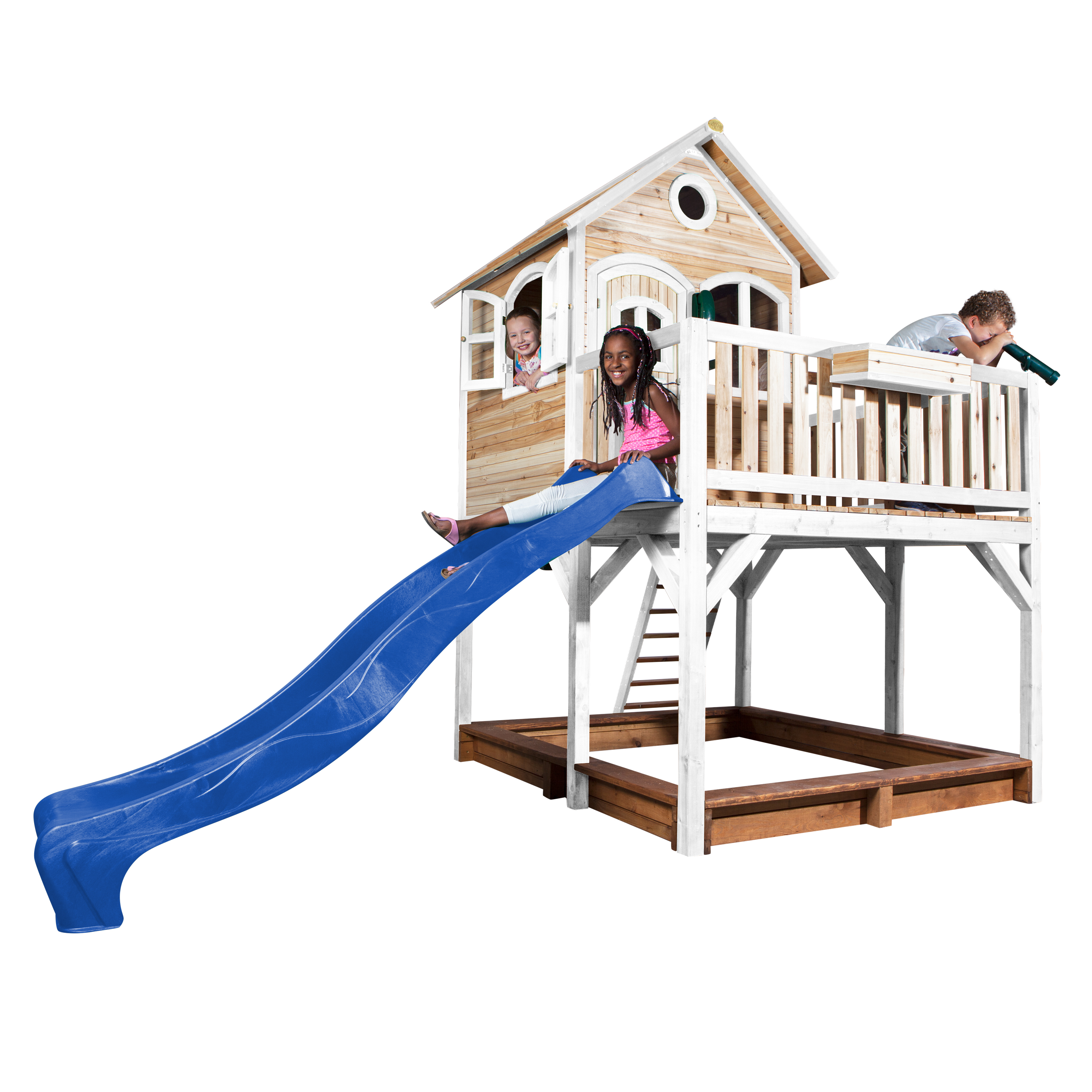AXI Liam Playhouse Brown/White - Blue Slide