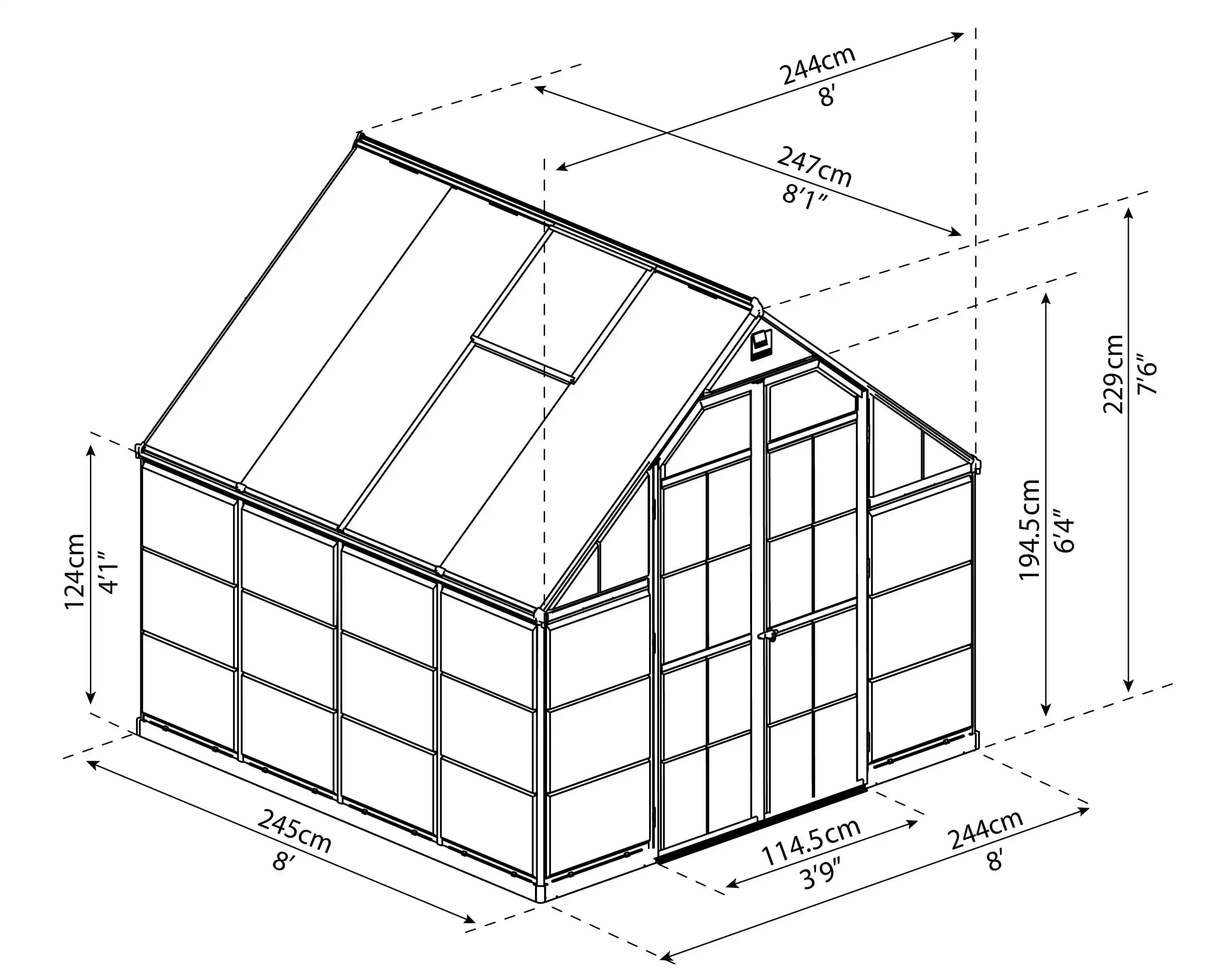 Canopia Balance 247X244x229 cm Tuinkas Zilver Hybride-7290108136579 Canopia Balance 247X244x229 cm Tuinkas Zilver Hybride