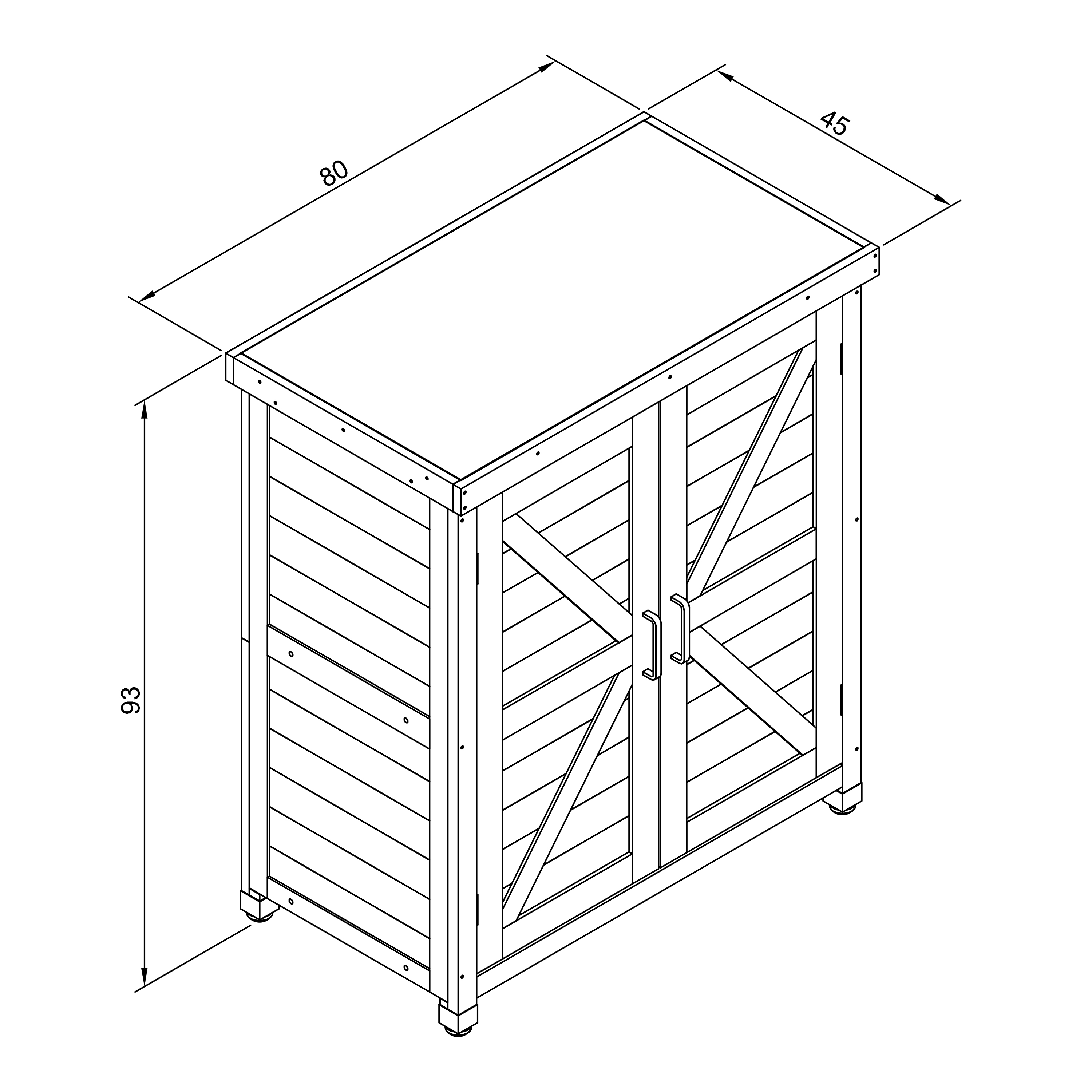 AXI Felix Gartenschrank aus Holz Braun