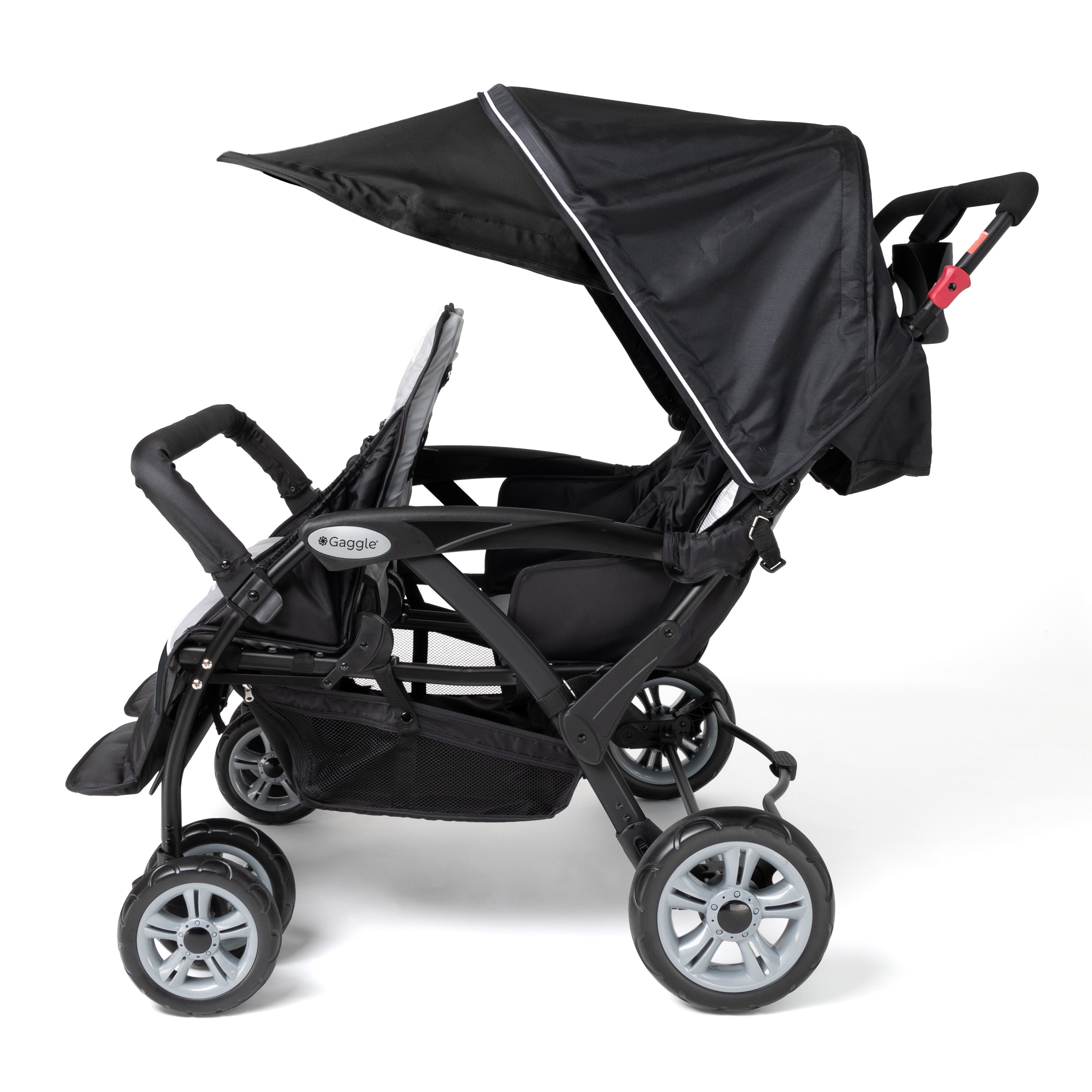 Gaggle Compass 4x4 Quad Kinderwagen für 4 Kinder Schwarz