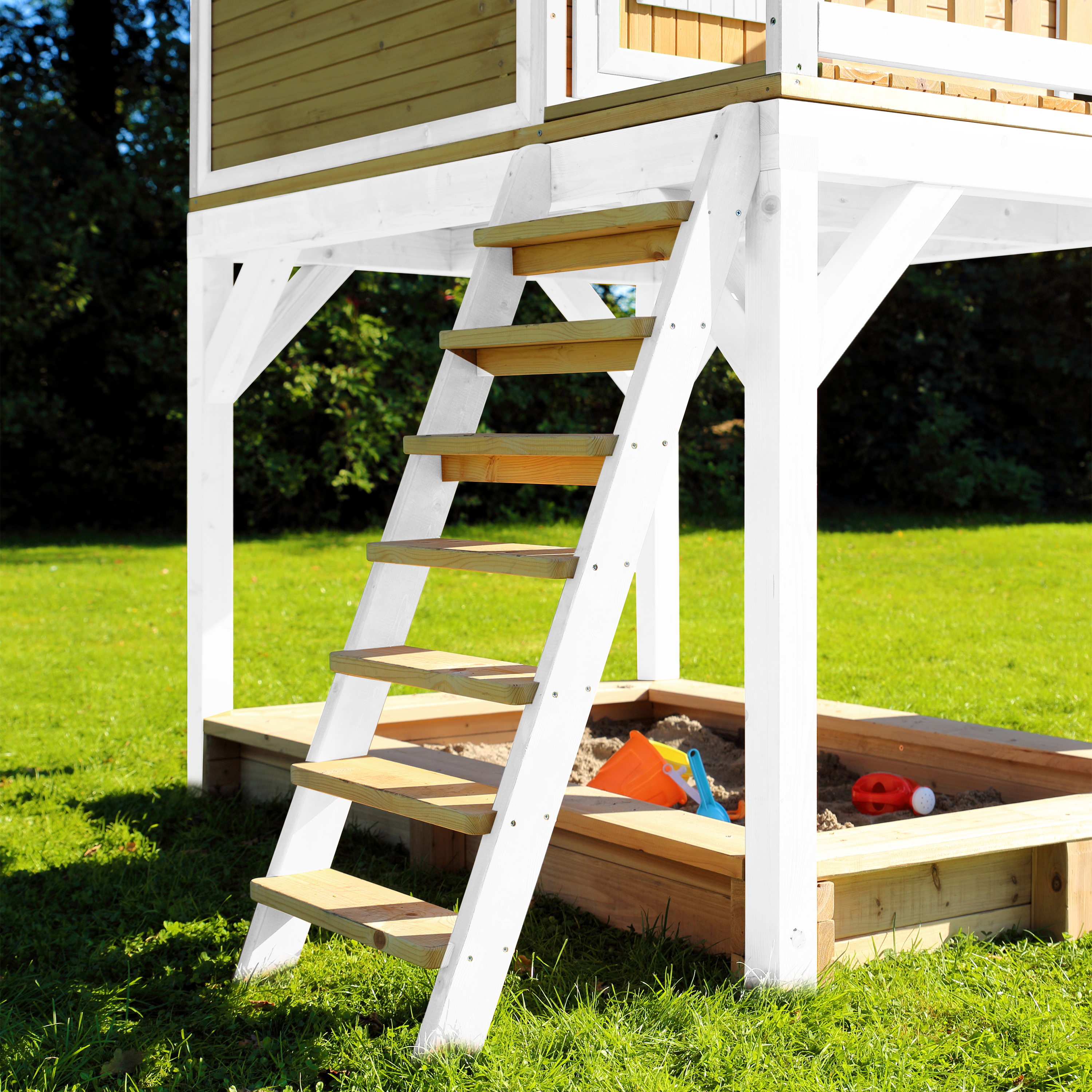 AXI Sarah Playhouse Brown/White - Lime Green Slide