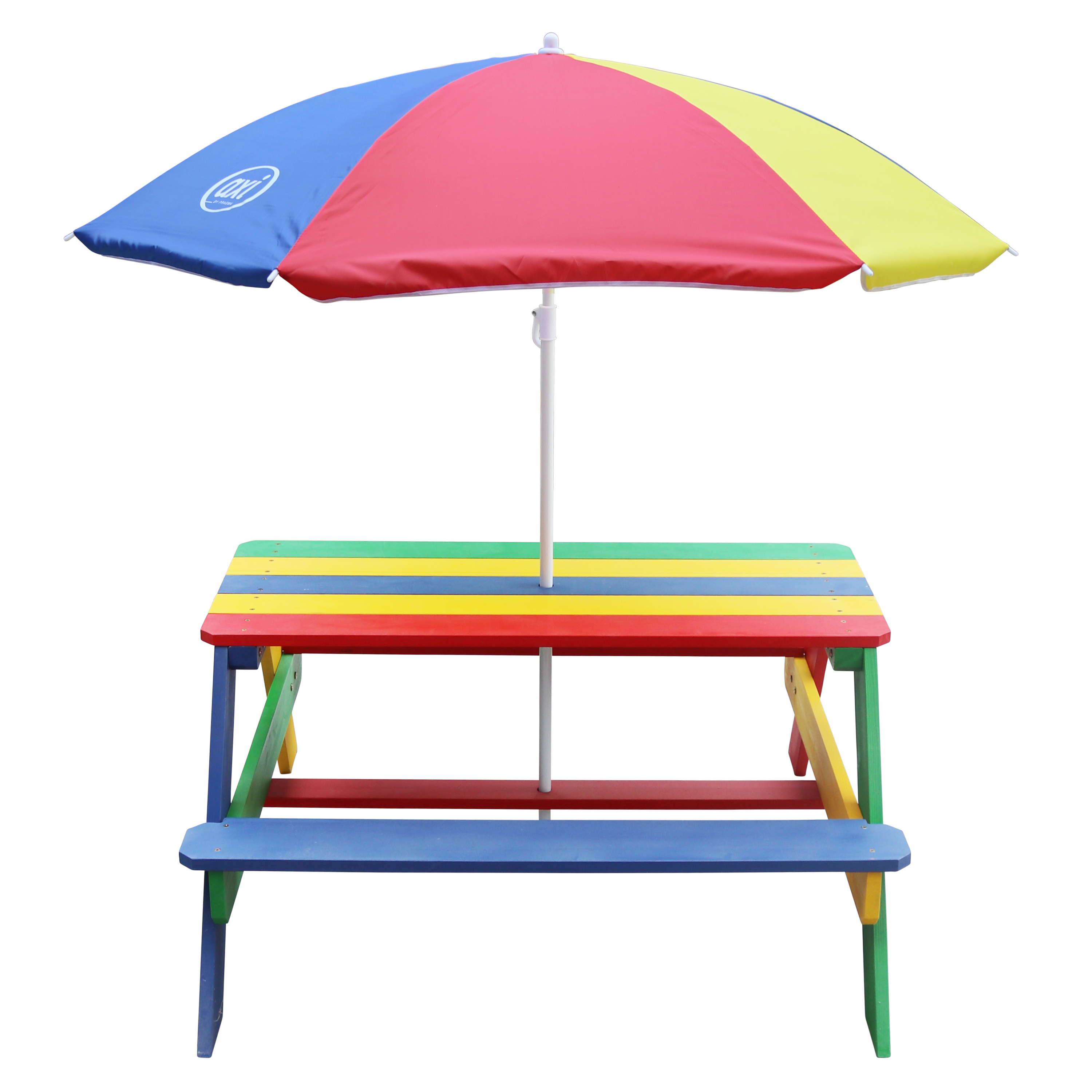 AXI Nick Picnic Table Rainbow - Umbrella Rainbow