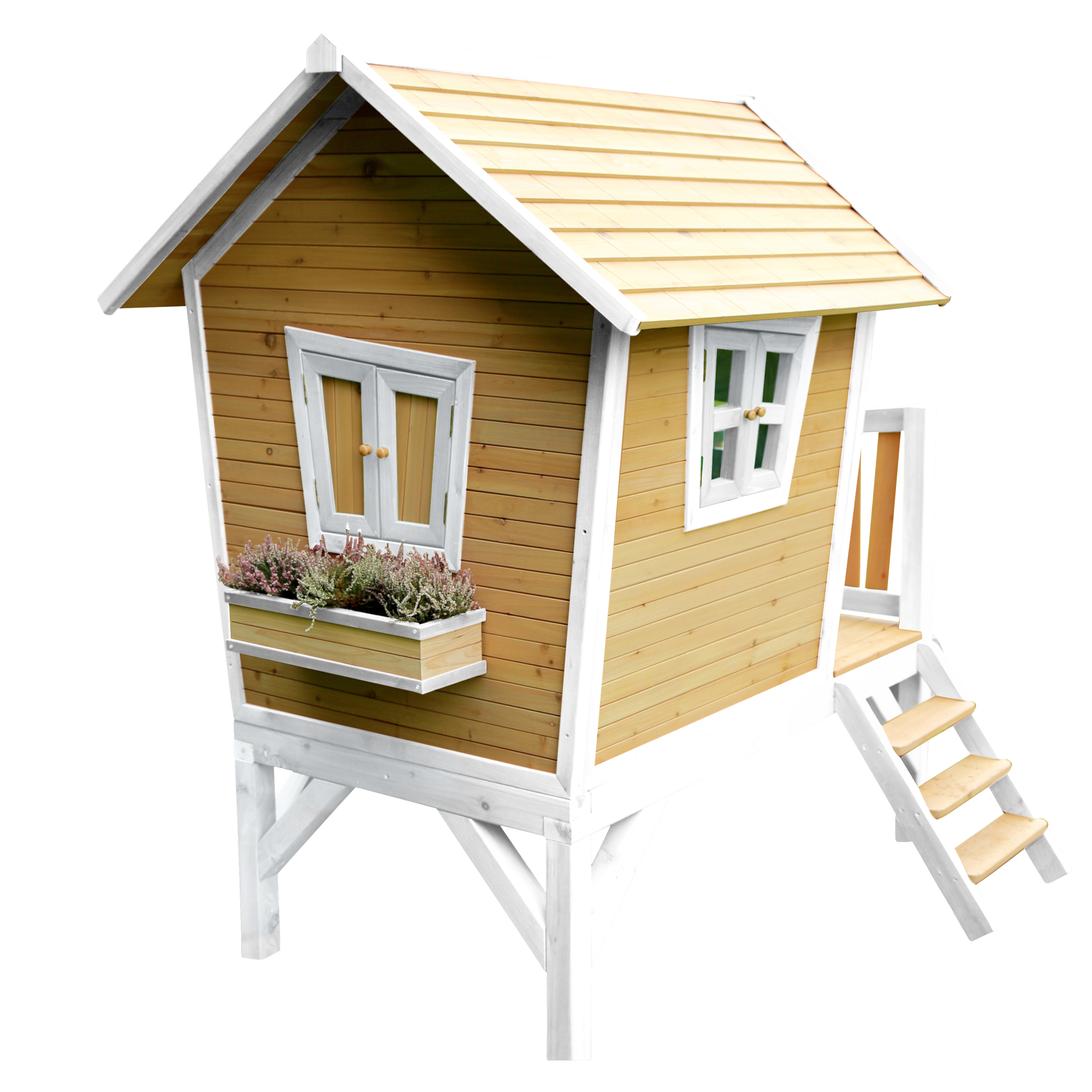 AXI Robin Playhouse Brown/White - Blue Slide