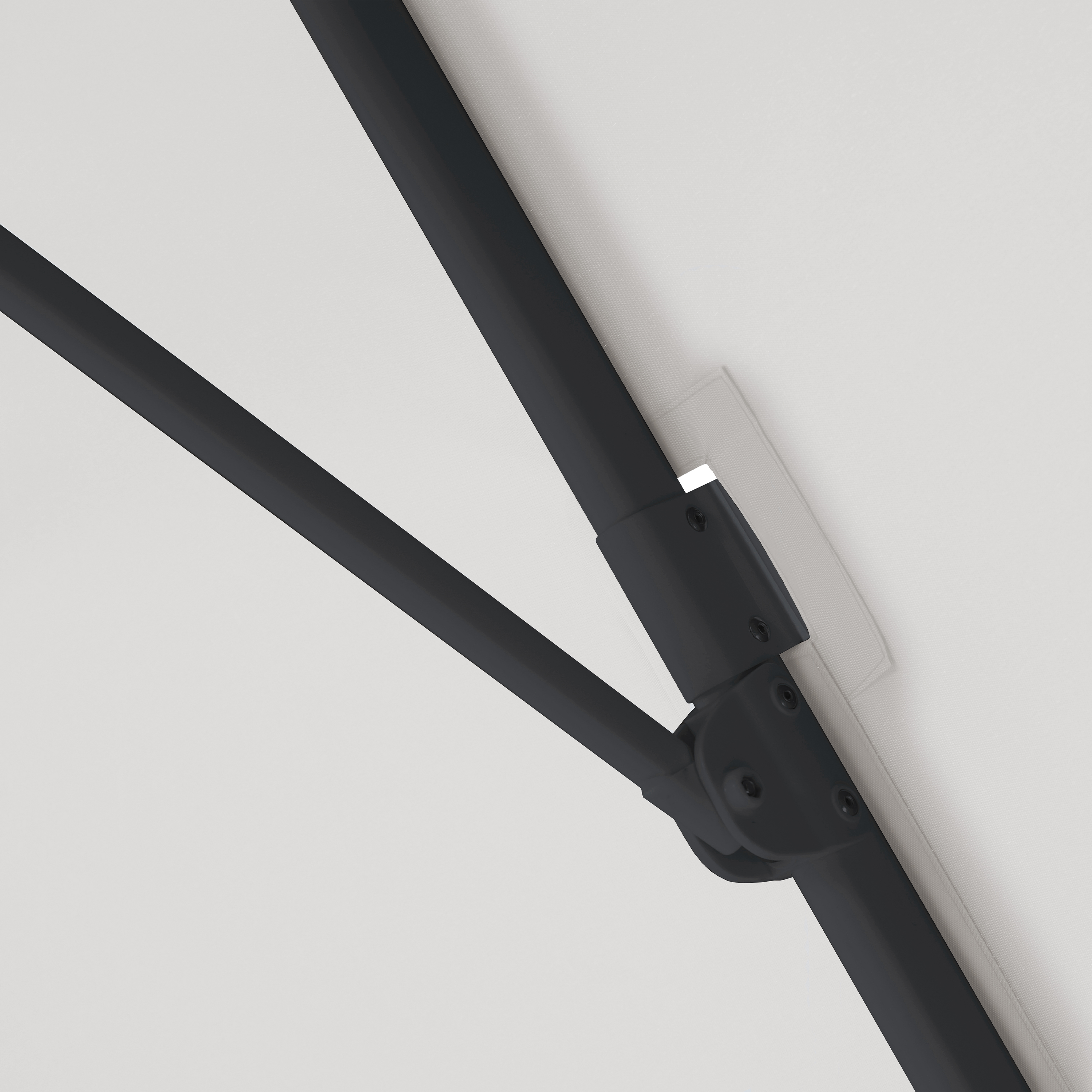 AXI Nima Cantilever Parasol 300x300 cm incl. Parasol Base with Wheels Anthracite/Beige – Complete Set