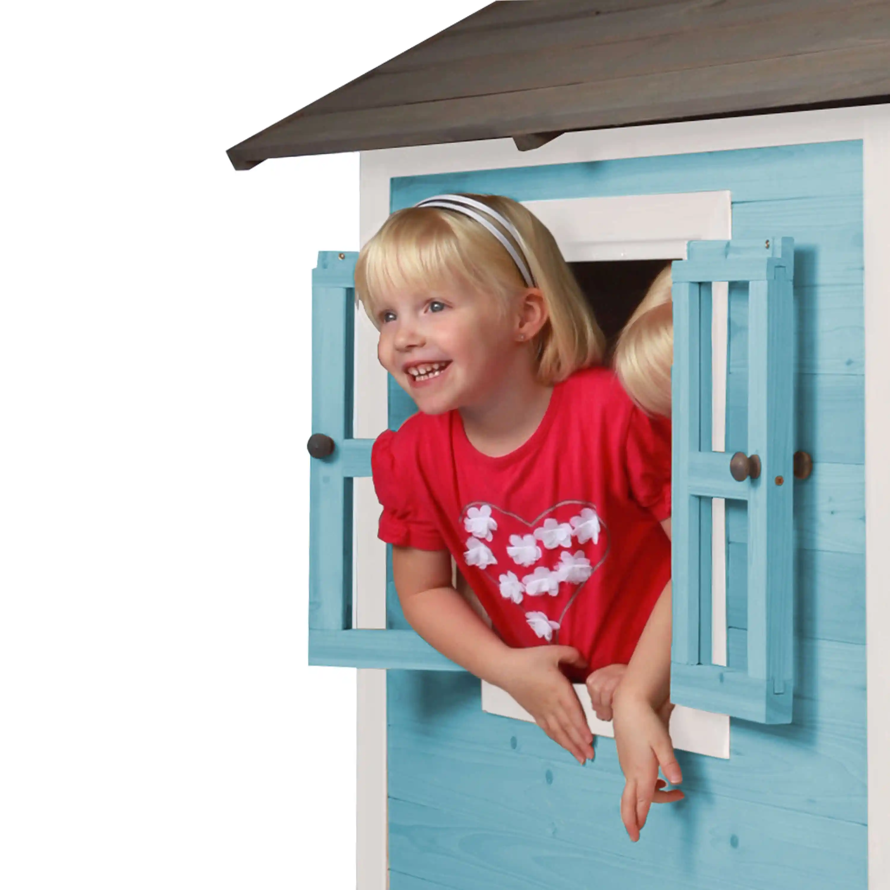 AXI Lodge XL Speelhuis Caribisch Blauw - Blauwe Glijbaan