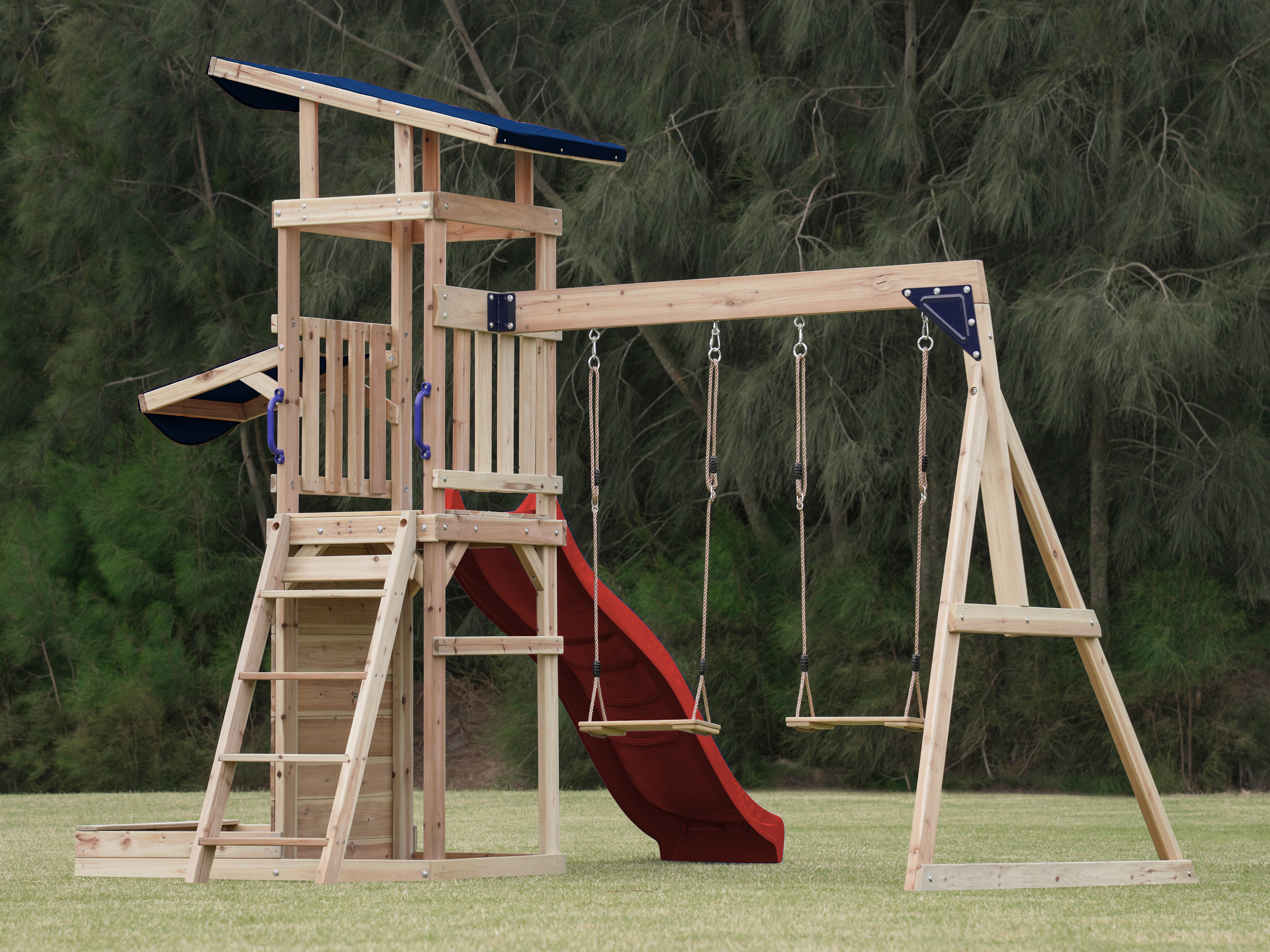 AXI Malik Play Set with Double Swing Brown - Red Slide 