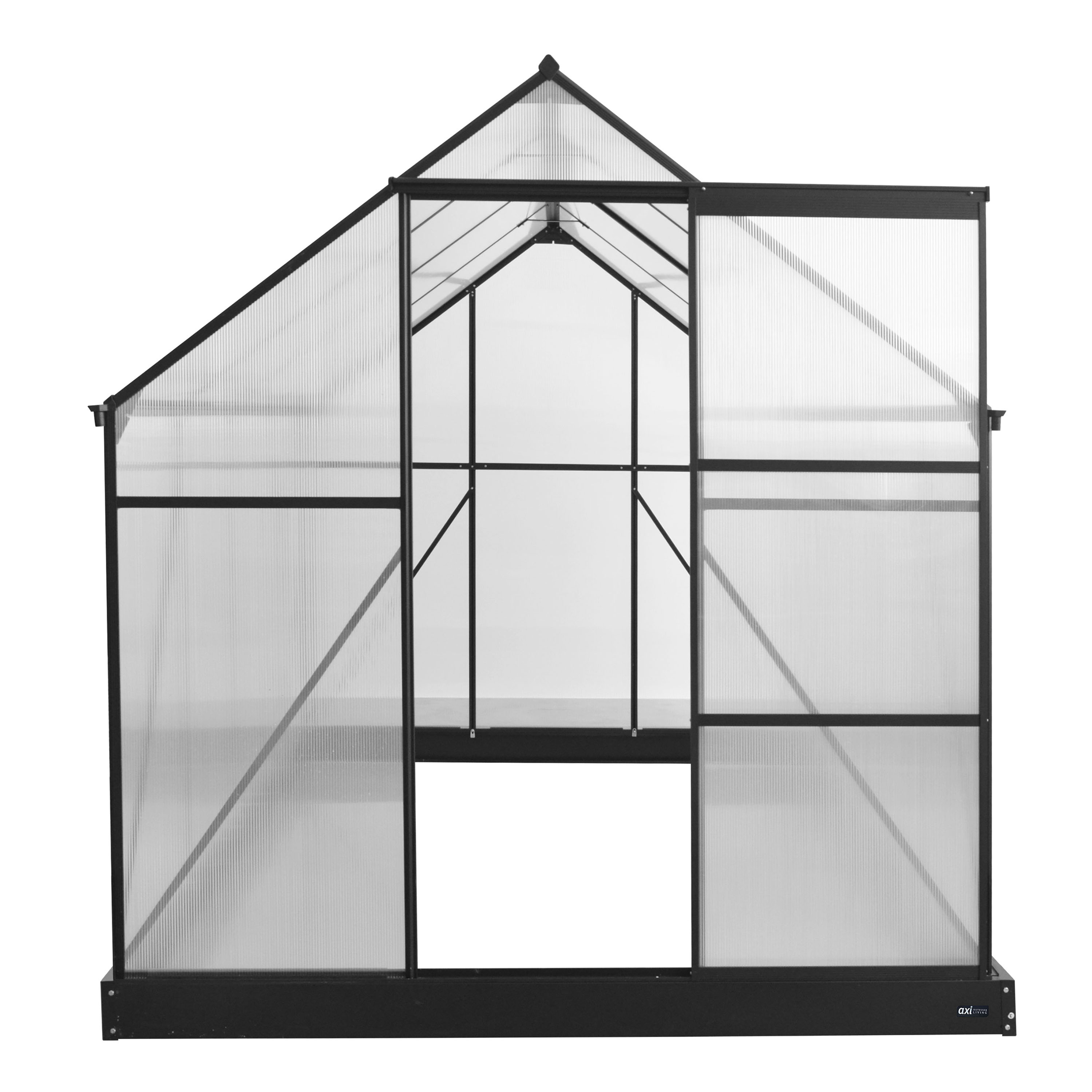 AXI Simon Greenhouse Polycarbonate - Black 250x190x207 cm