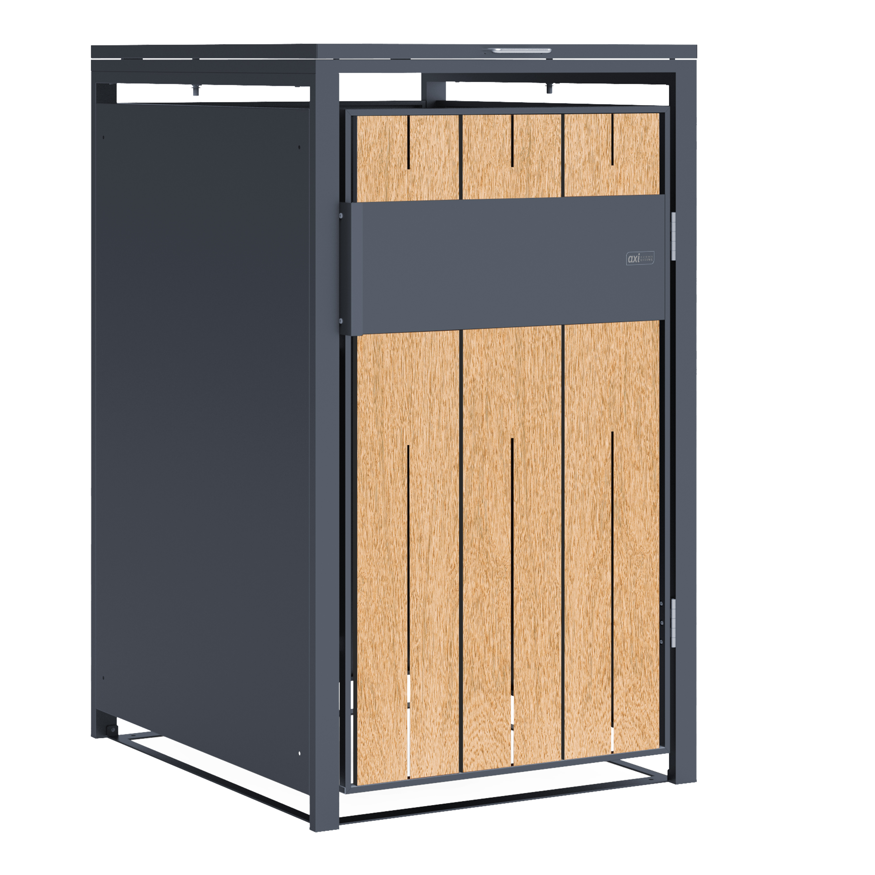 AXI Luke Metal Garbage Bin Shed - 1 Garbage Bin