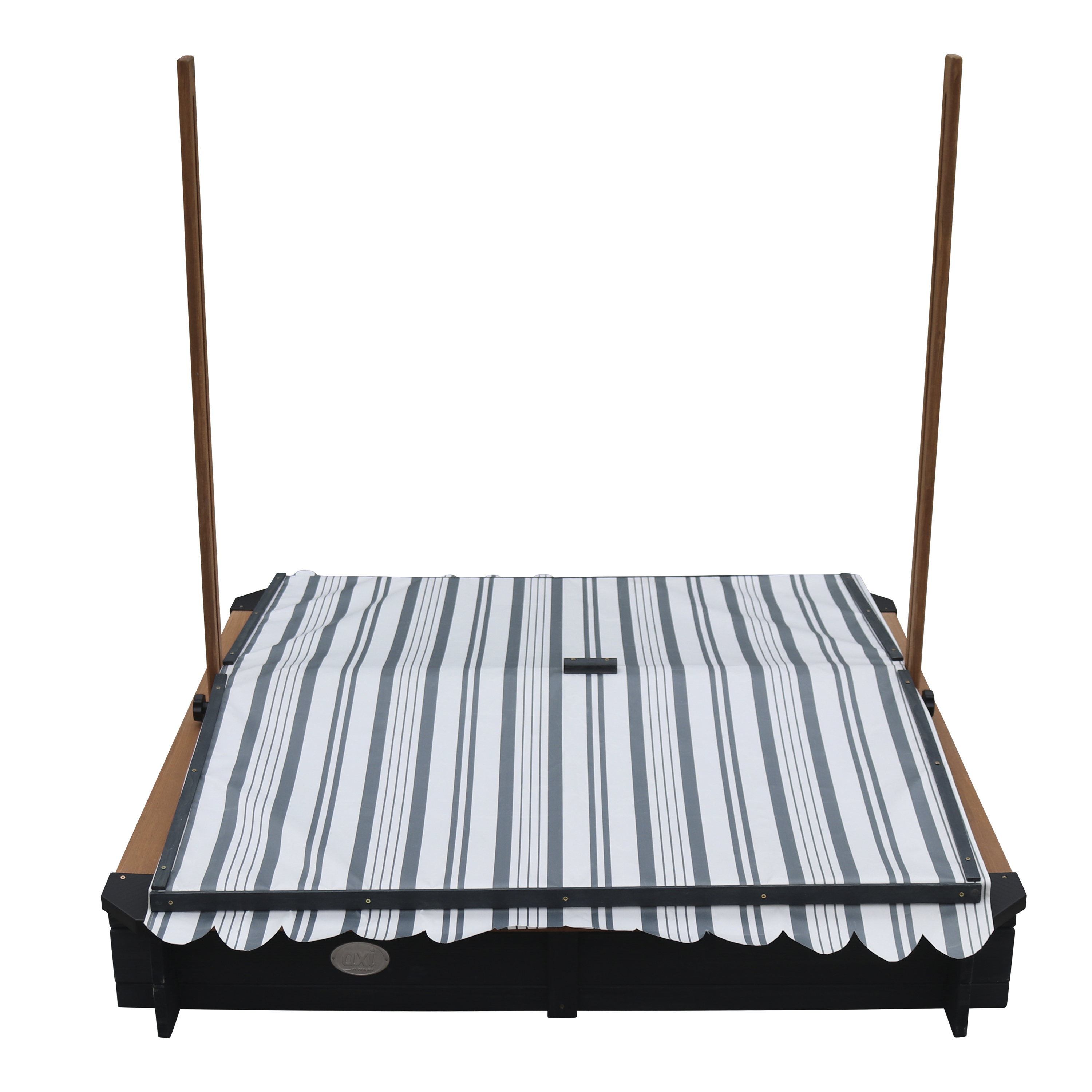 AXI Lily Sandbox with Canopy - 118 x 118 x 118 cm - Anthracite/Brown
