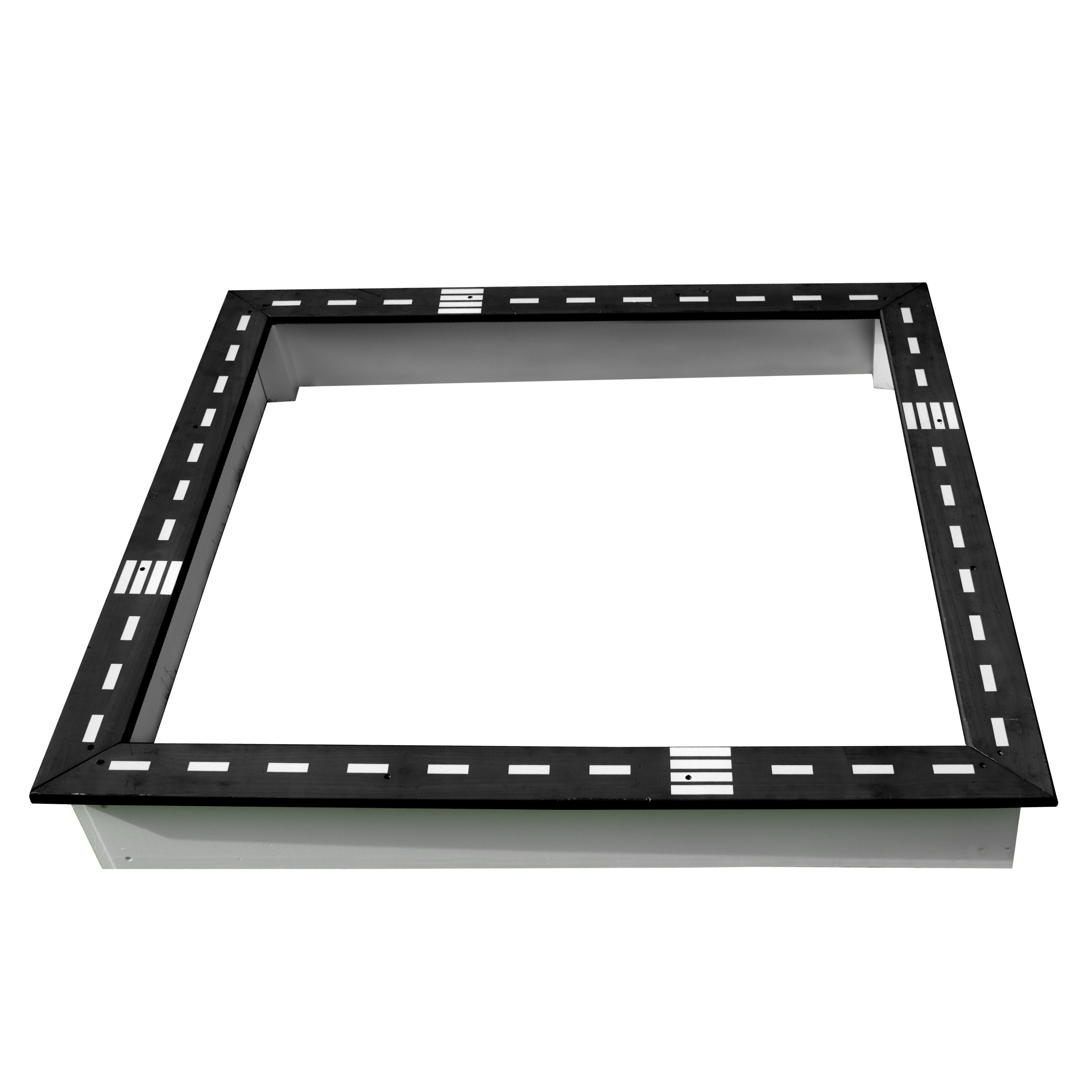 Sunny Sandy Sandbox with Race Track - 127 x 127 cm - Black/White