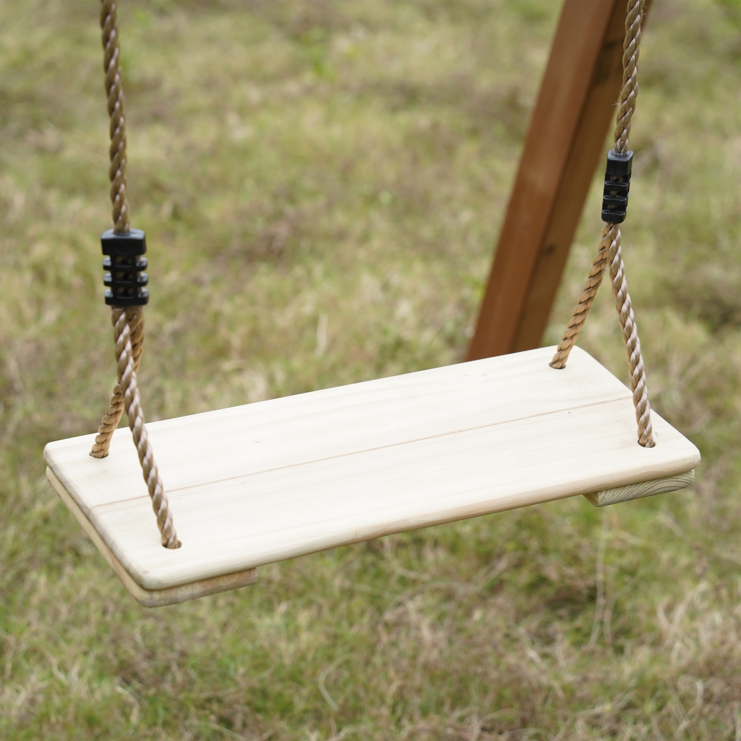 AXI Noud Climbing Frame with Playhouse, Swings, Trapeze and Climbing Wall – Purple Slide and Tube Slide