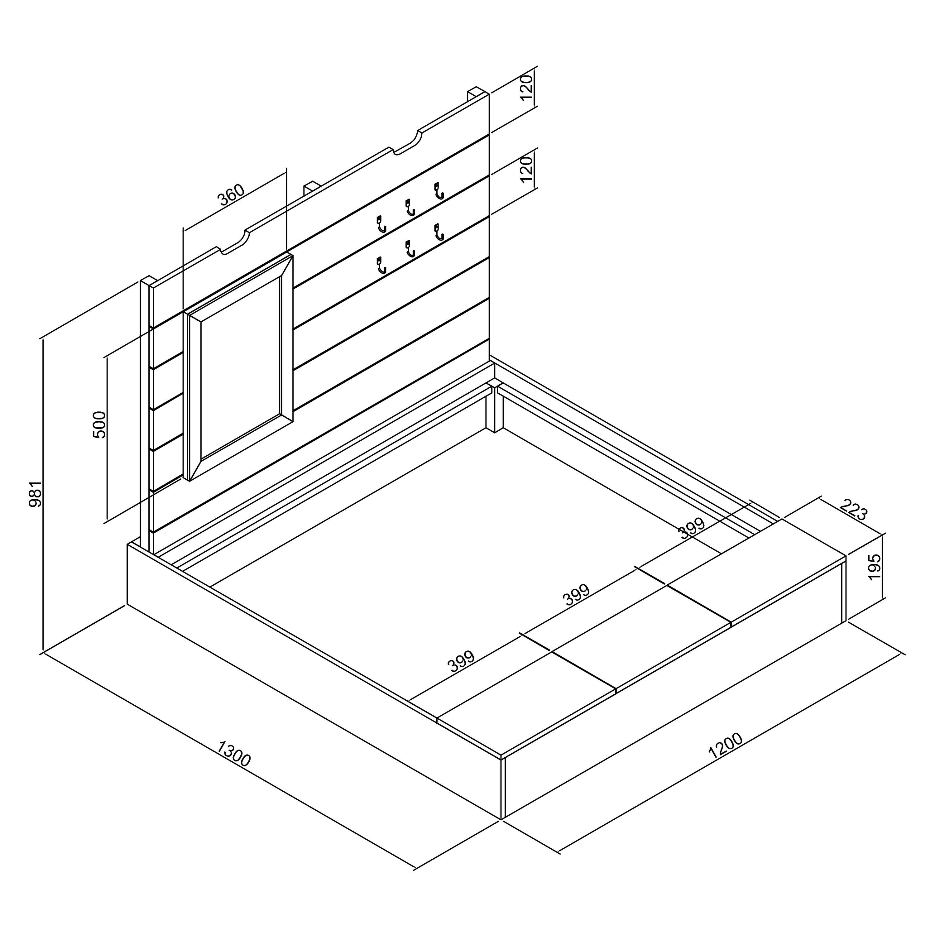 AXI Mandy XL sandbox 130 x 120 cm with storage and lid Anthracite/brown