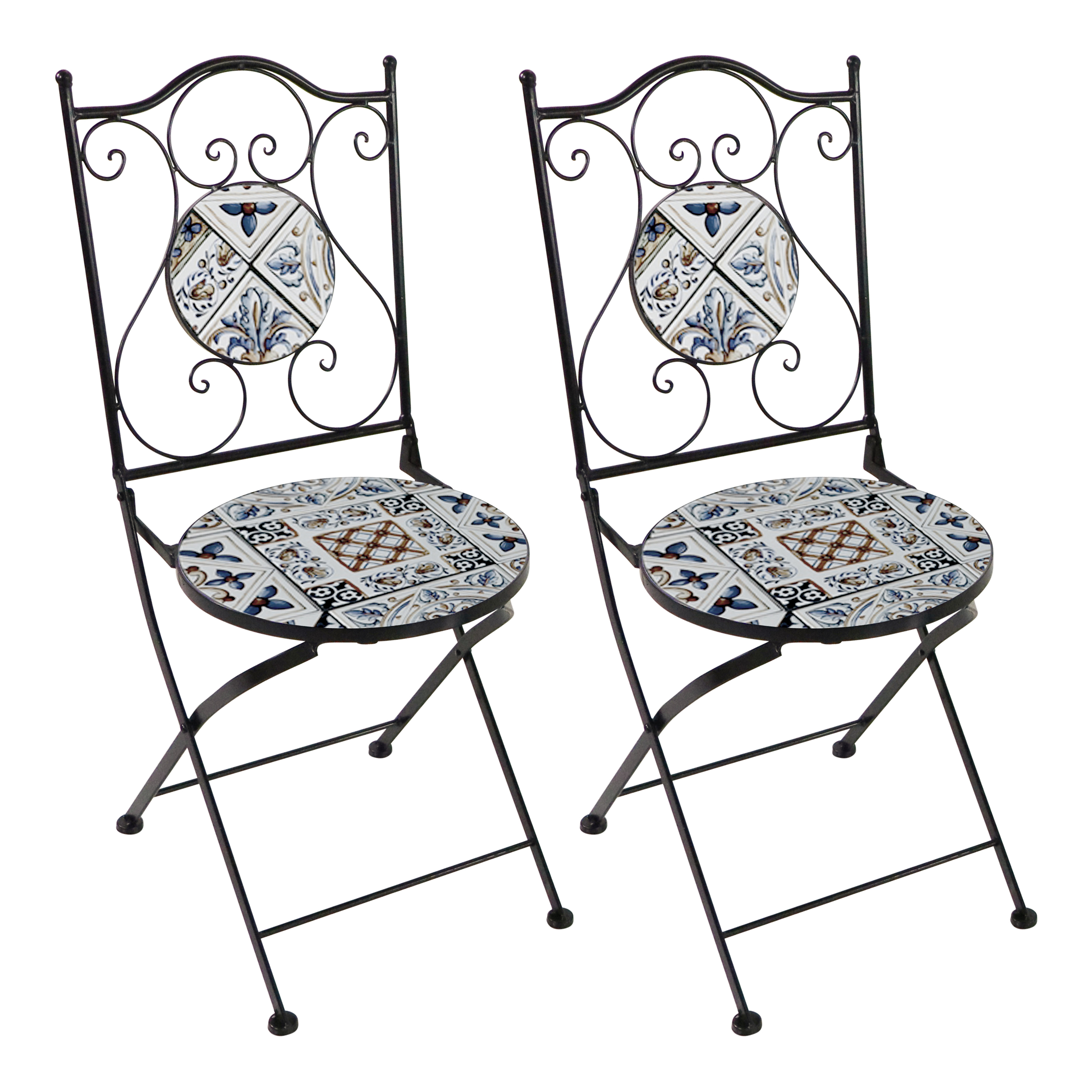 AXI Amélie Bistro Chairs Foldable Soft Blue – Set 2 pieces