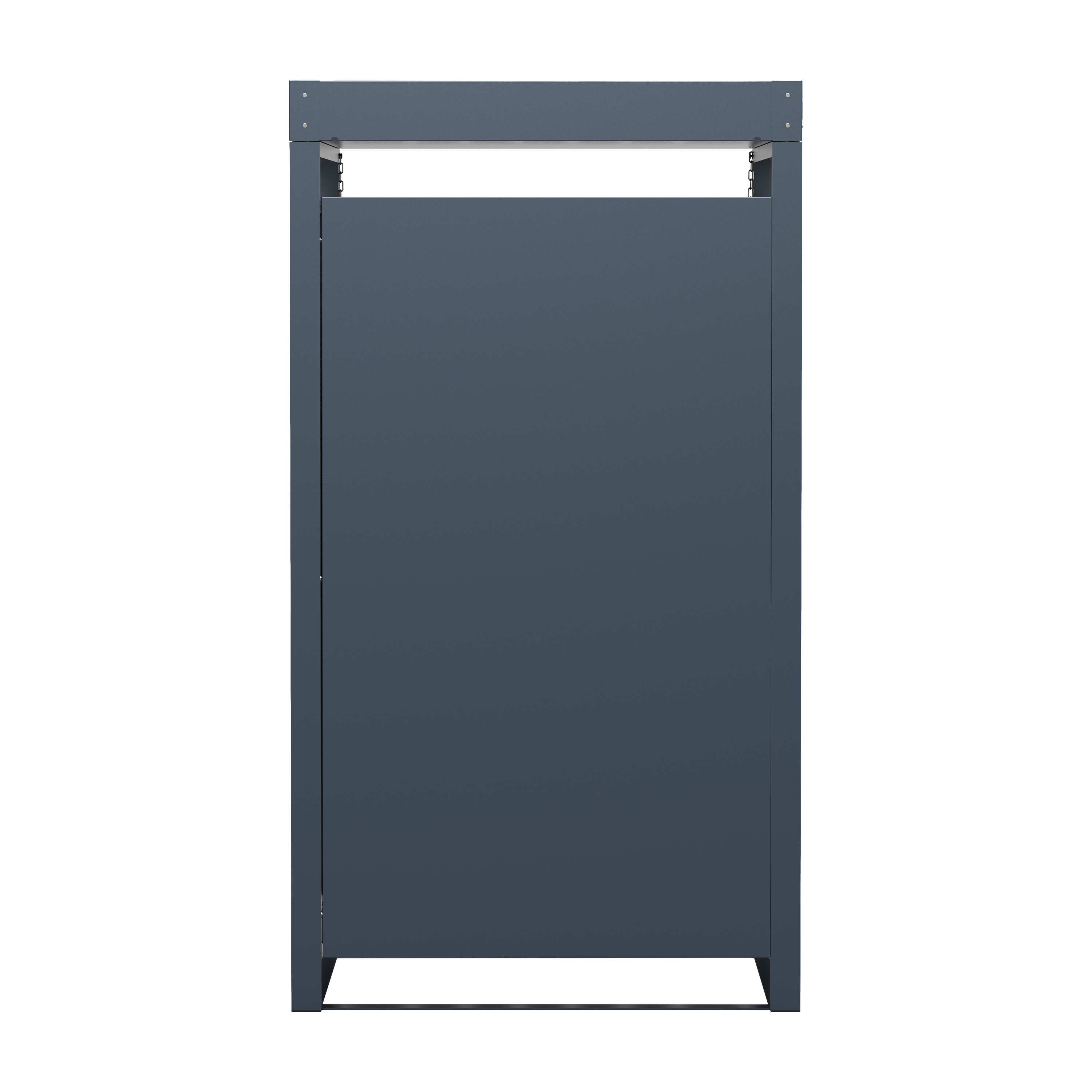 AXI Leon Bin Storage with Louis Parcel Postbox Anthracite/Wood Look – 1 Garbage Bin