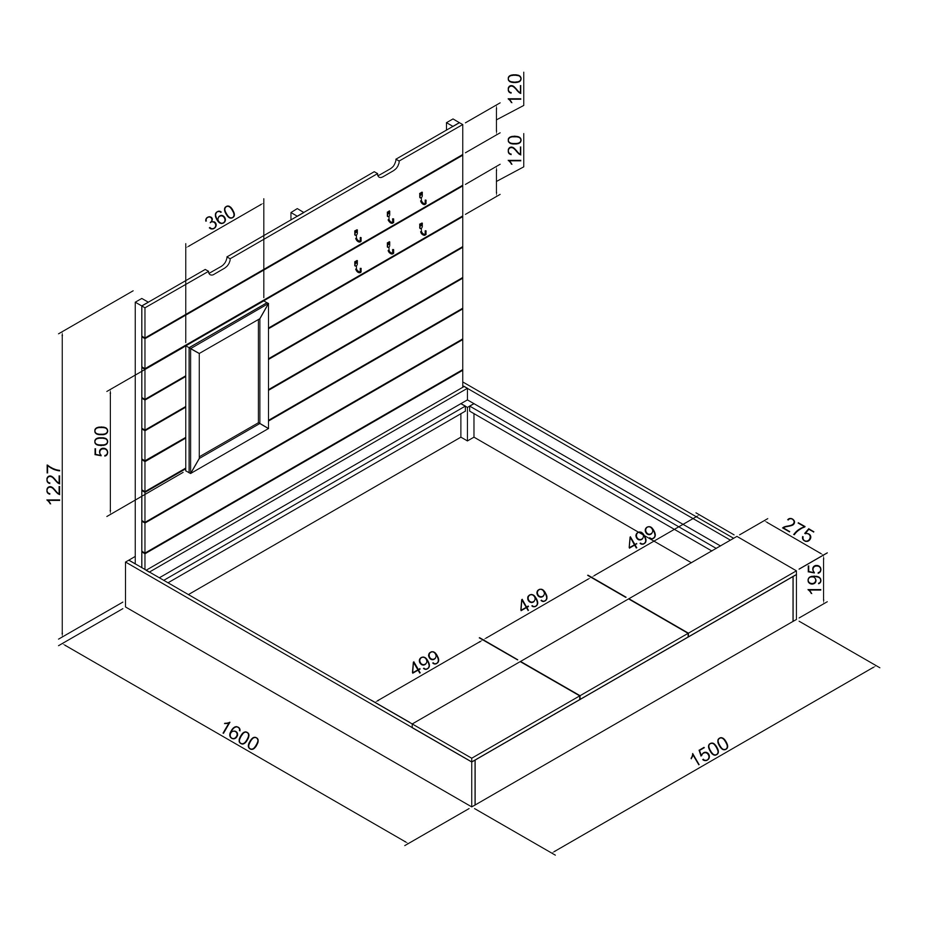 AXI Mandy XXL Sandbox with Storage and Lid - 160 x 151 cm - Anthracite/Brown