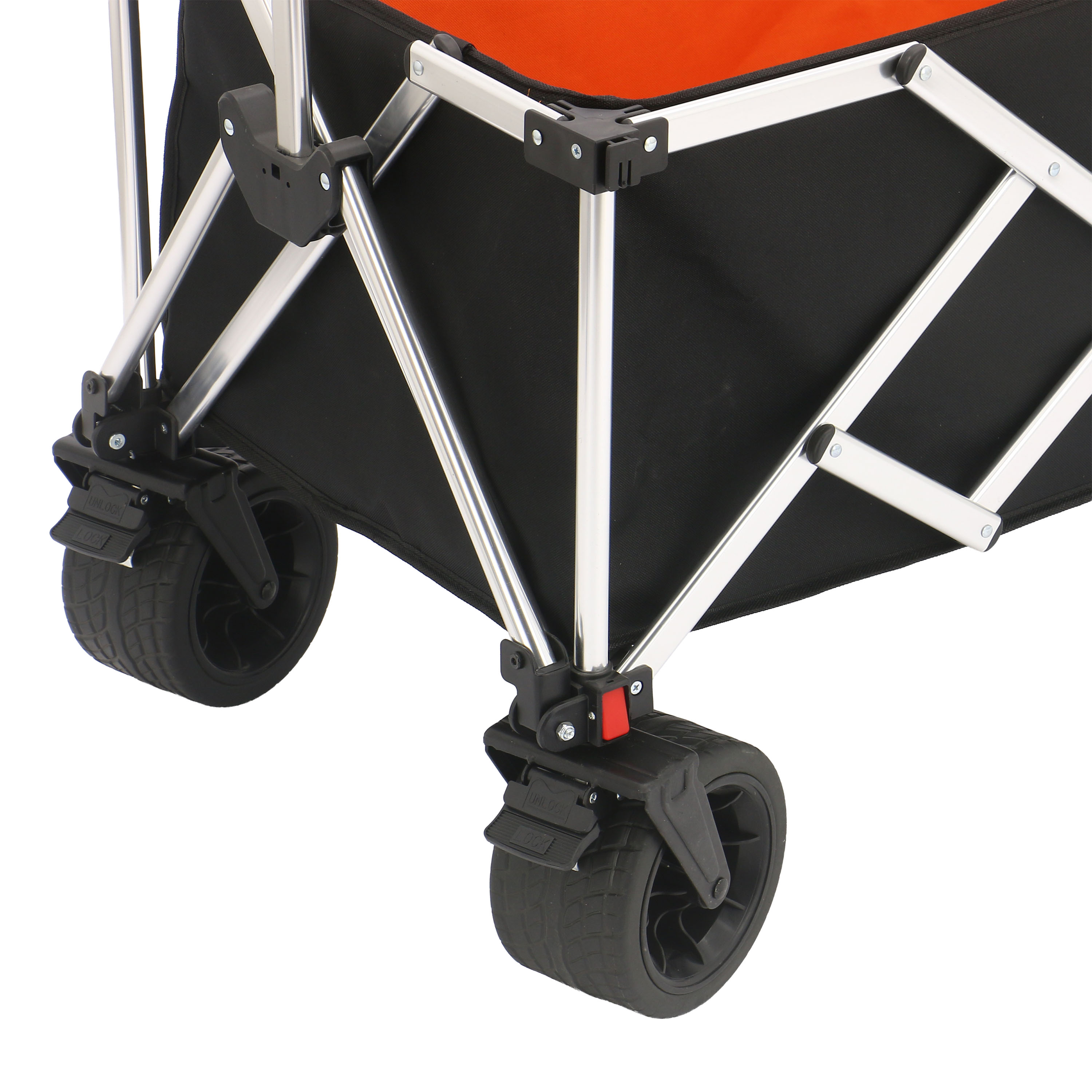 AXI SB151 Foldable Beach Wagon Aluminium - Black/Orange